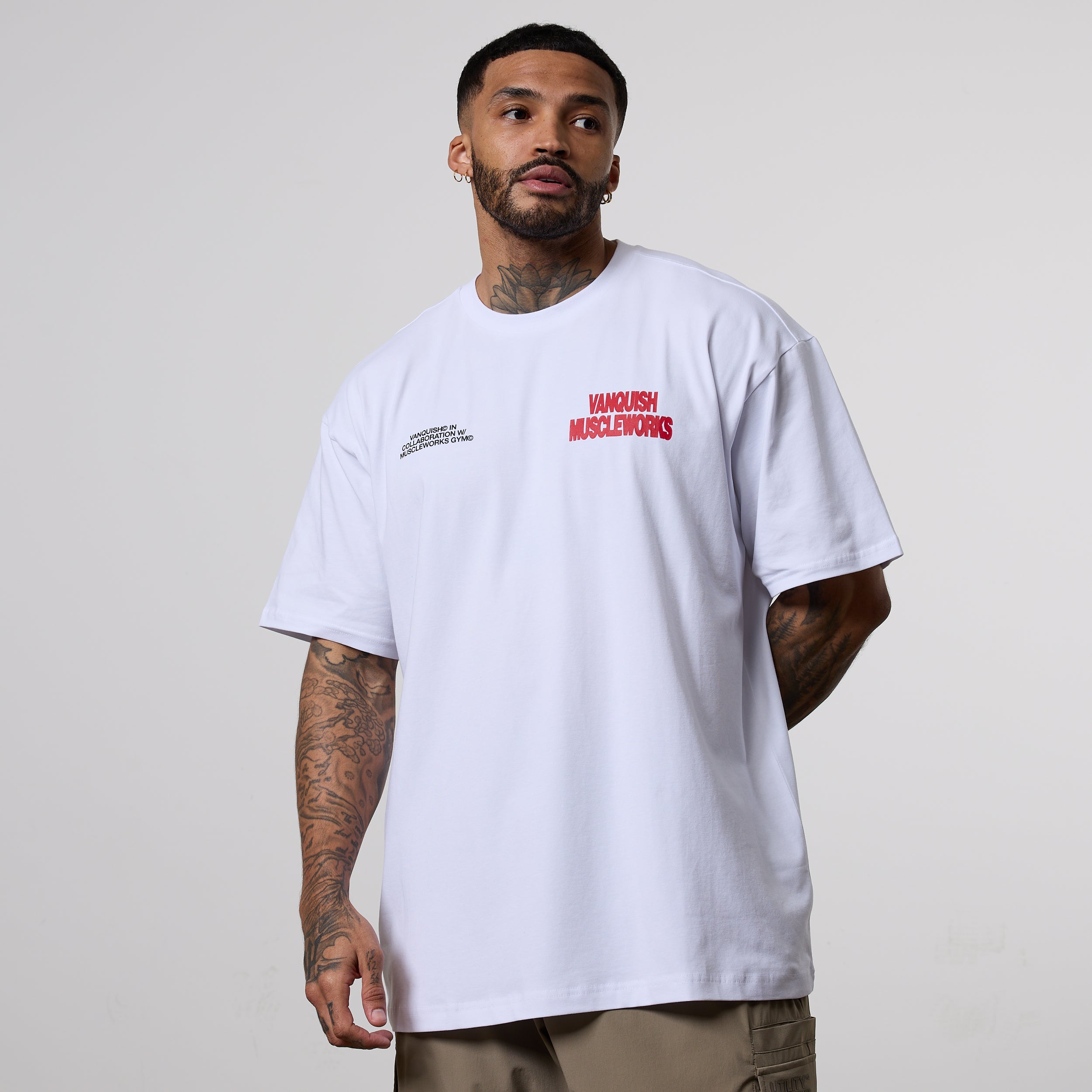 Vanquish x Muscleworks White Oversized T-Shirt