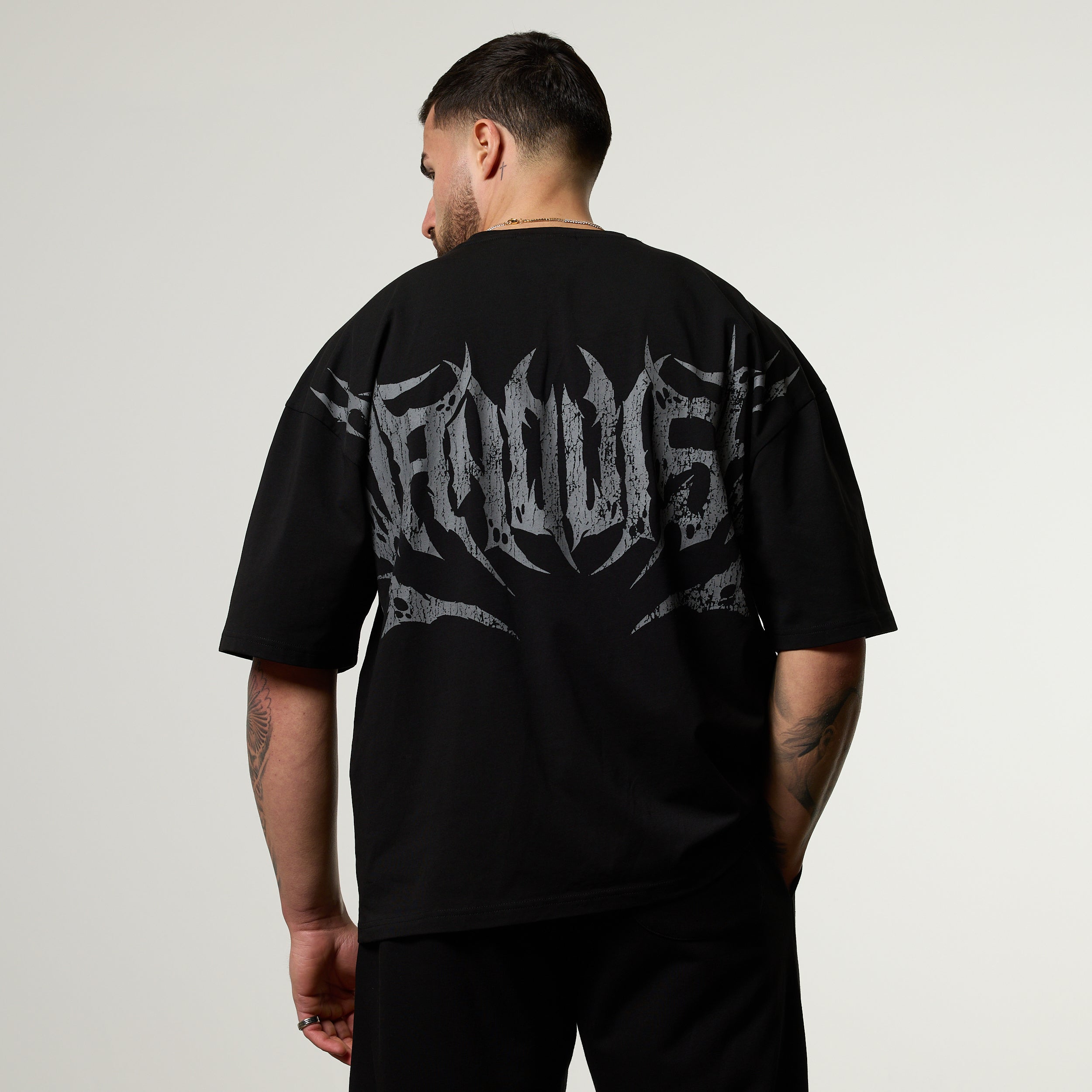 Vanquish Metal Black Boxy Oversized T Shirt