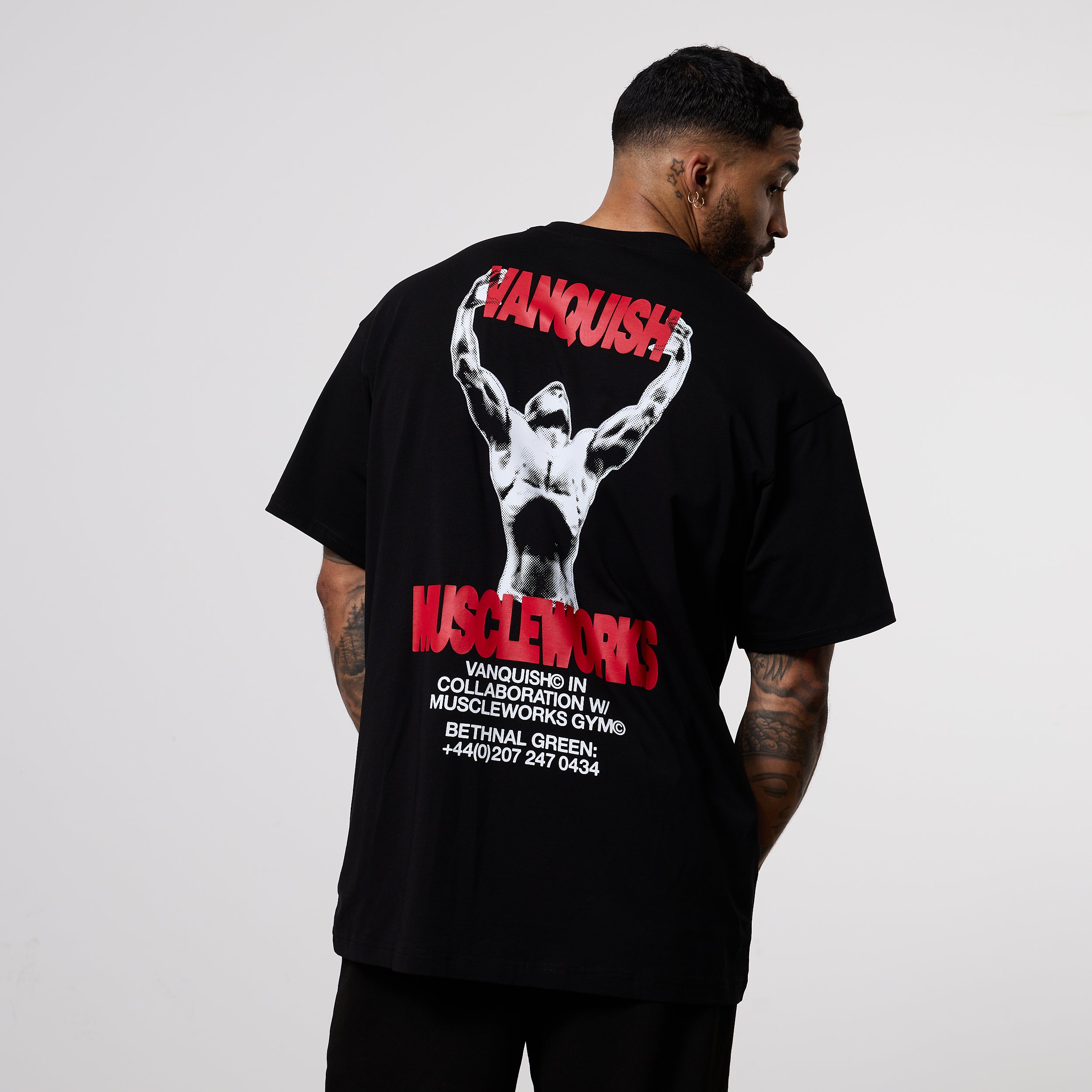 Vanquish x Muscleworks Black Oversized T-Shirt