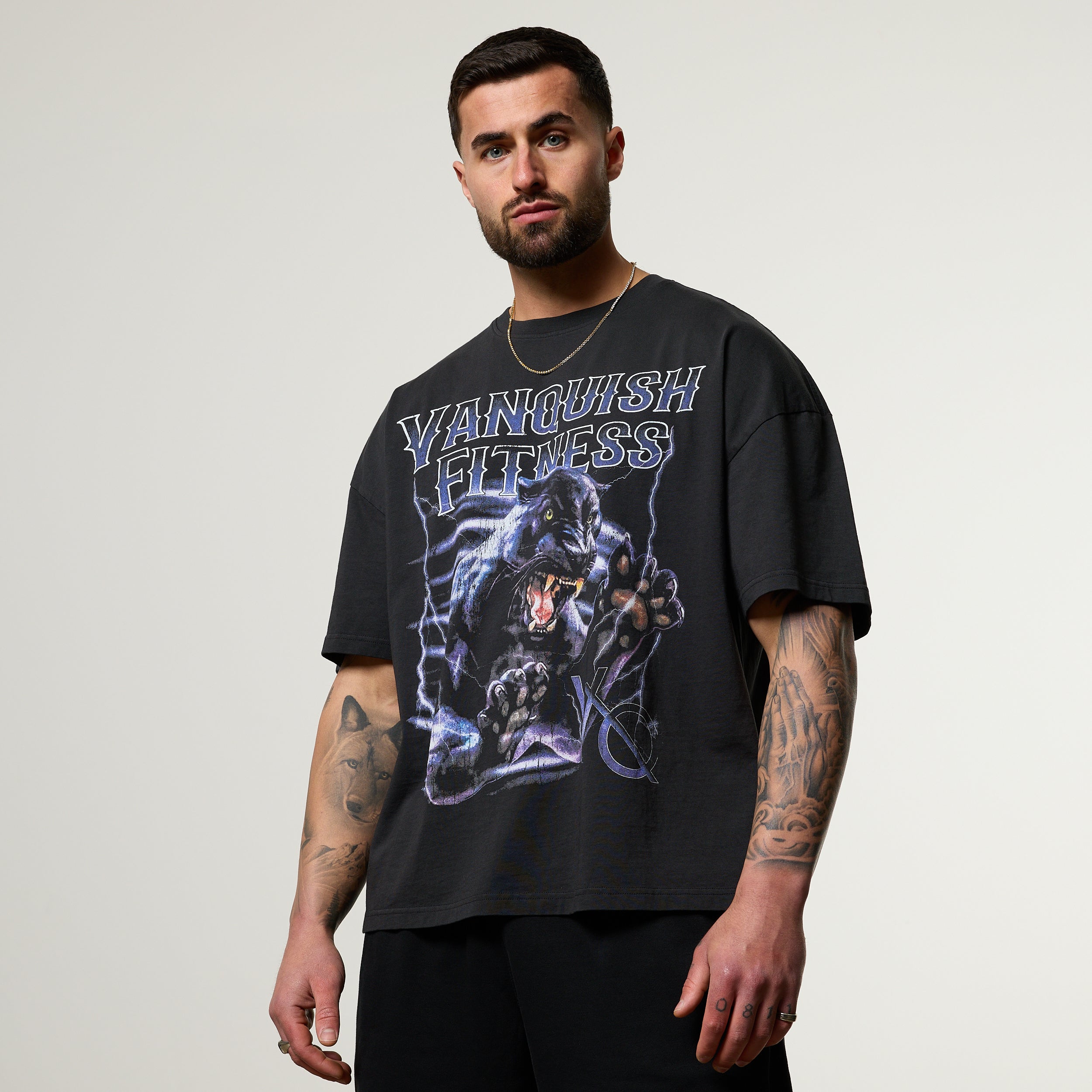 Vanquish Obsidian Black Panther Oversized Boxy T Shirt