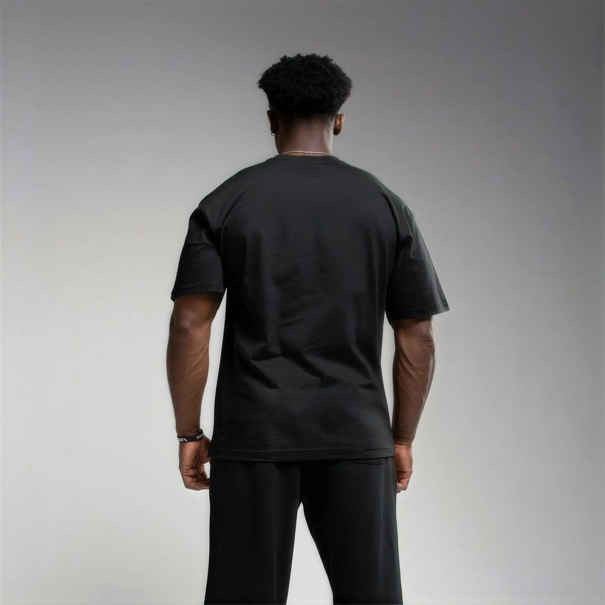 Fire Skull Black Oversized T Shirt