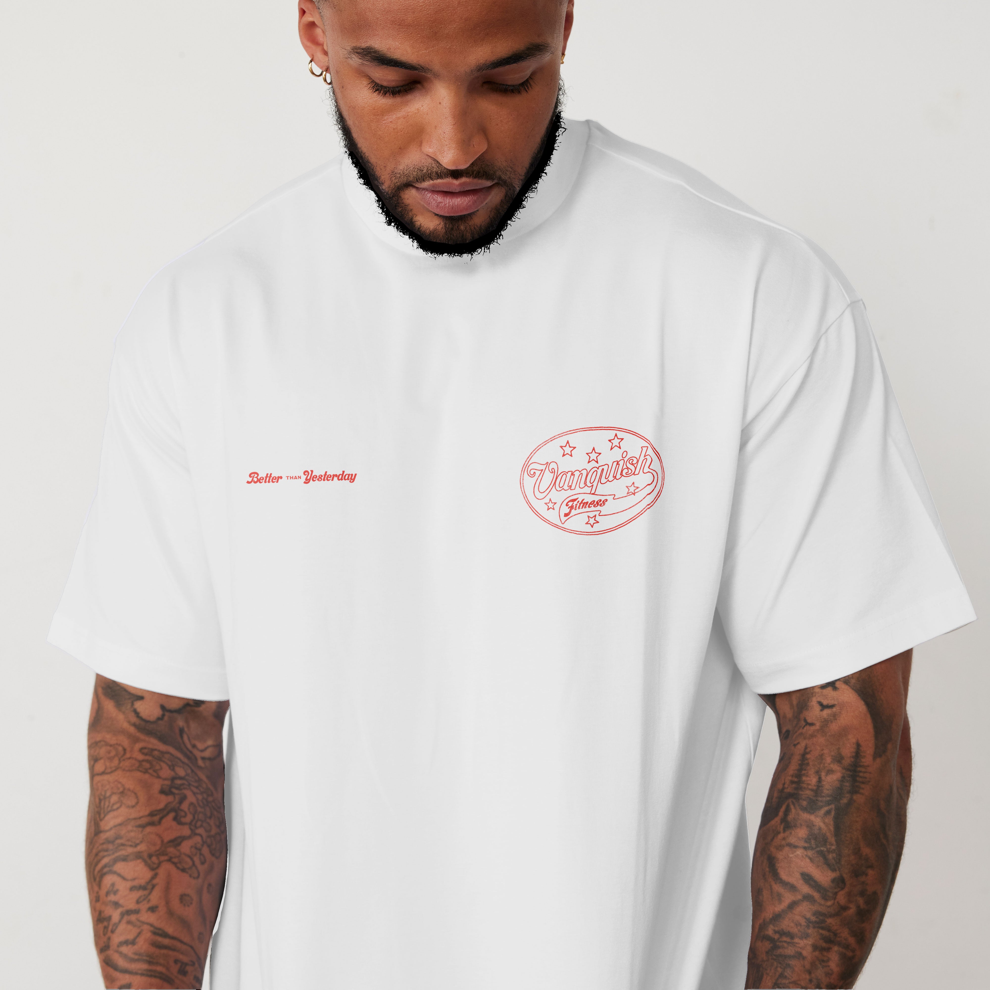 REVOLVE VINTAGE FLOURISH WHITE OVERSIZED TEE