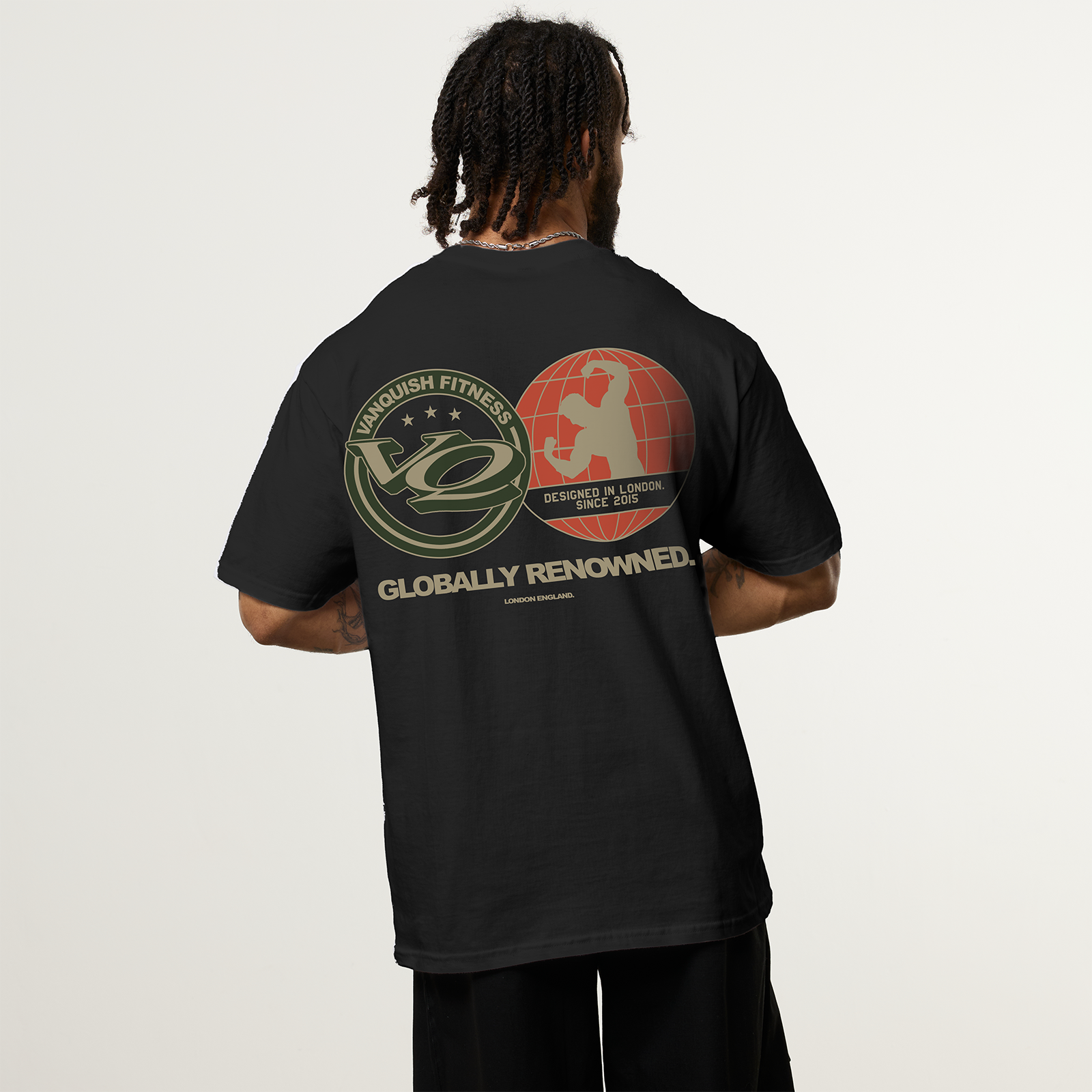 REVOLVE GLOBALLY RENOWNED BLACK OVERSIZED TEE