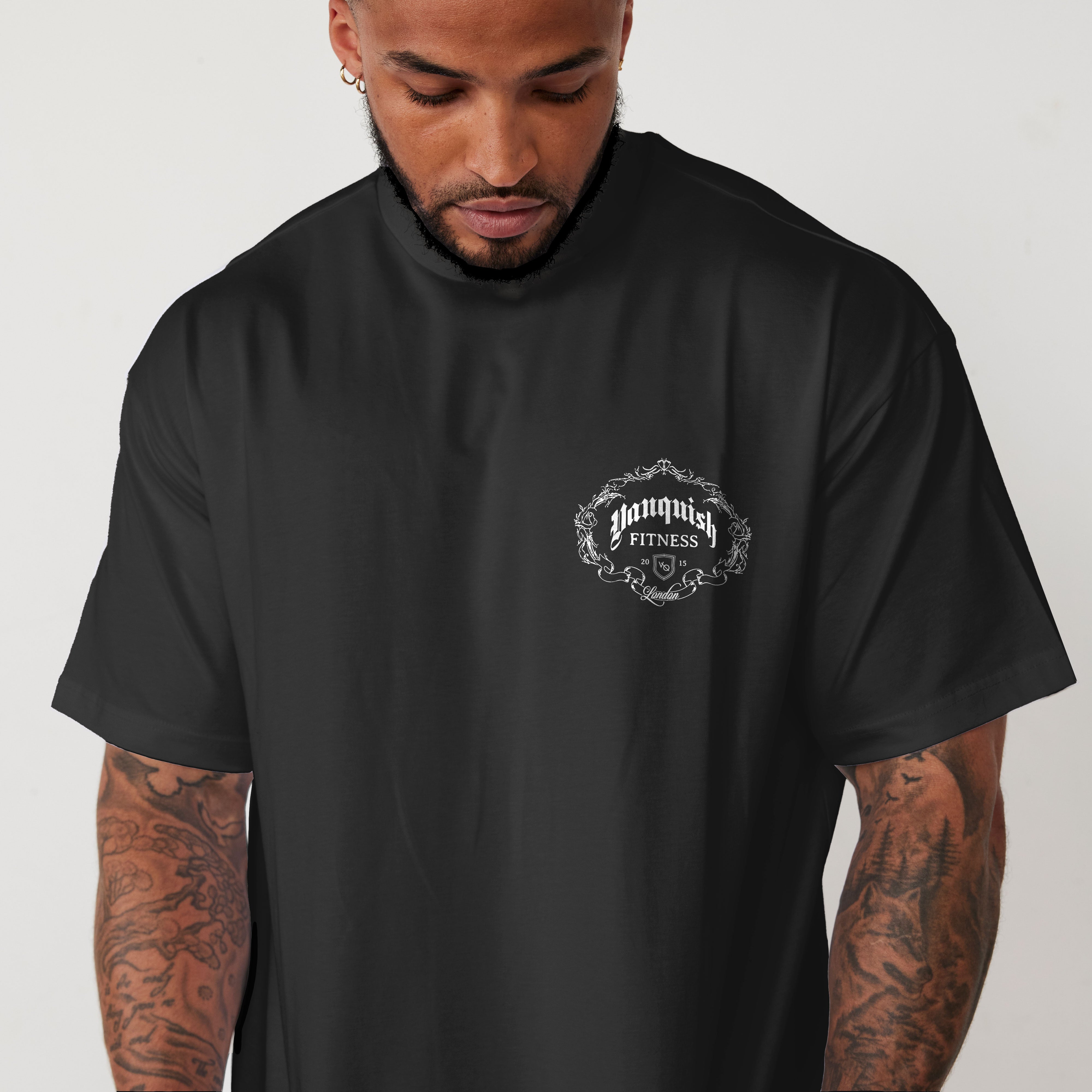 Vanquish Revolve Wreath Black Oversized T Shirt