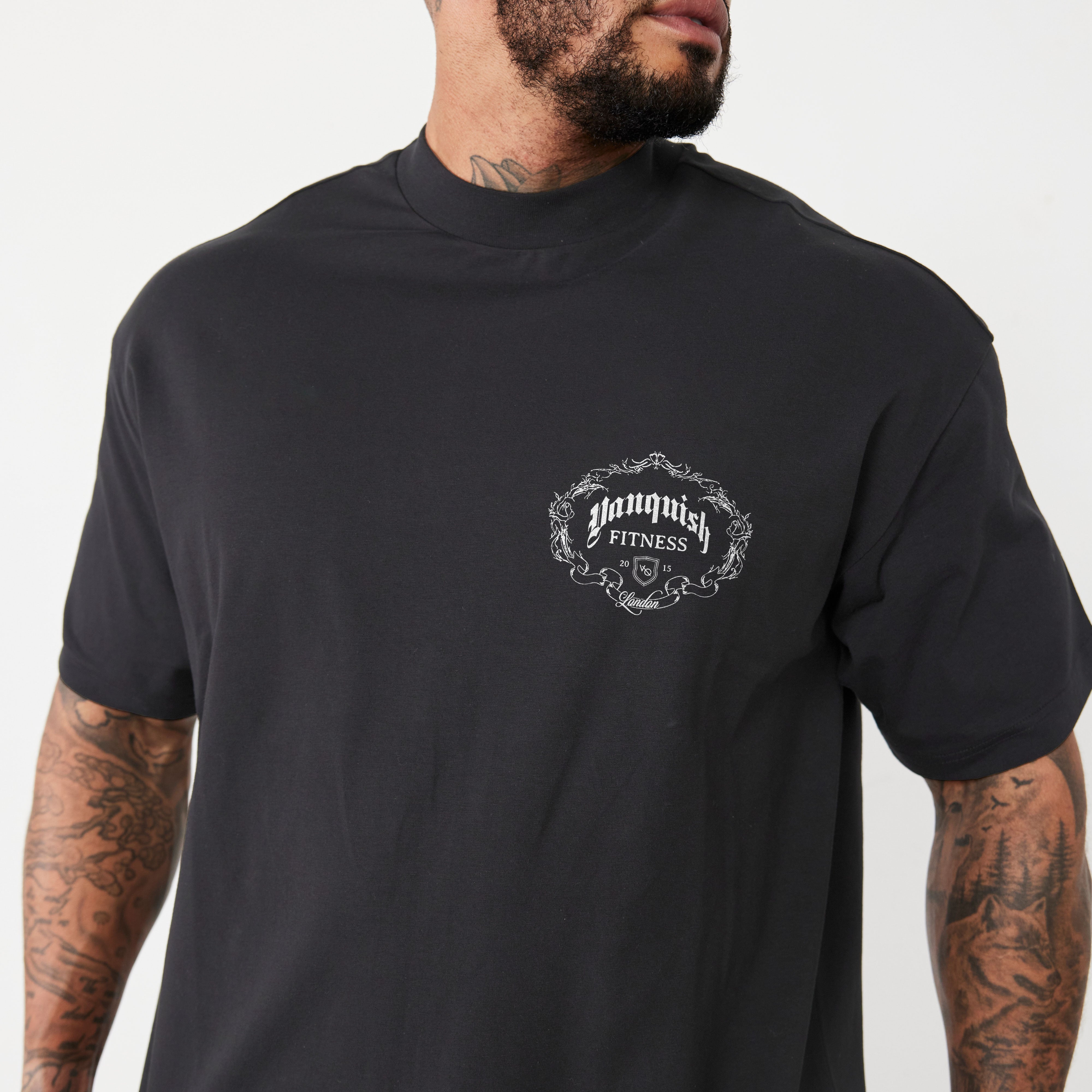 Vanquish Revolve Wreath Black Oversized T Shirt