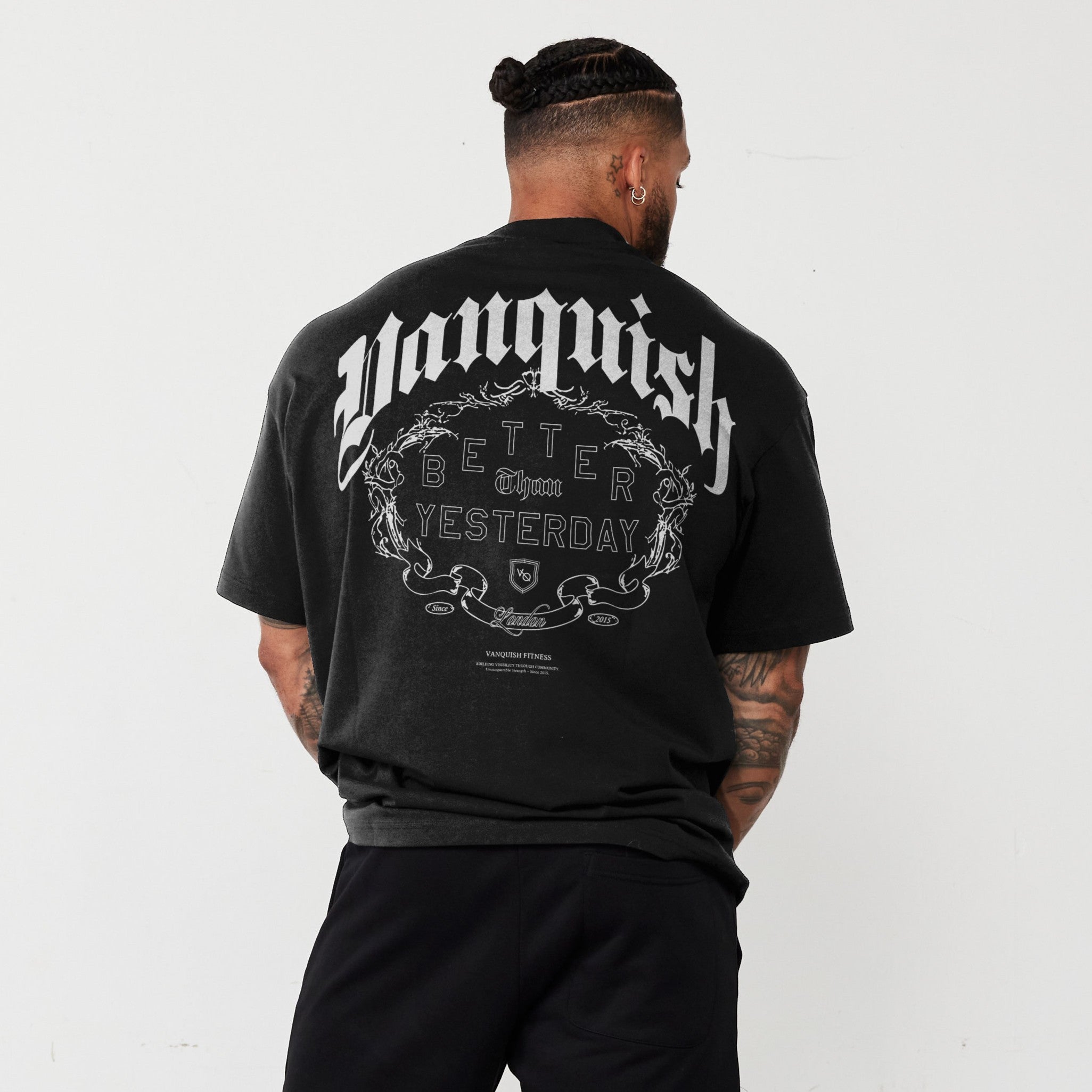 Vanquish Revolve Wreath Black Oversized T Shirt
