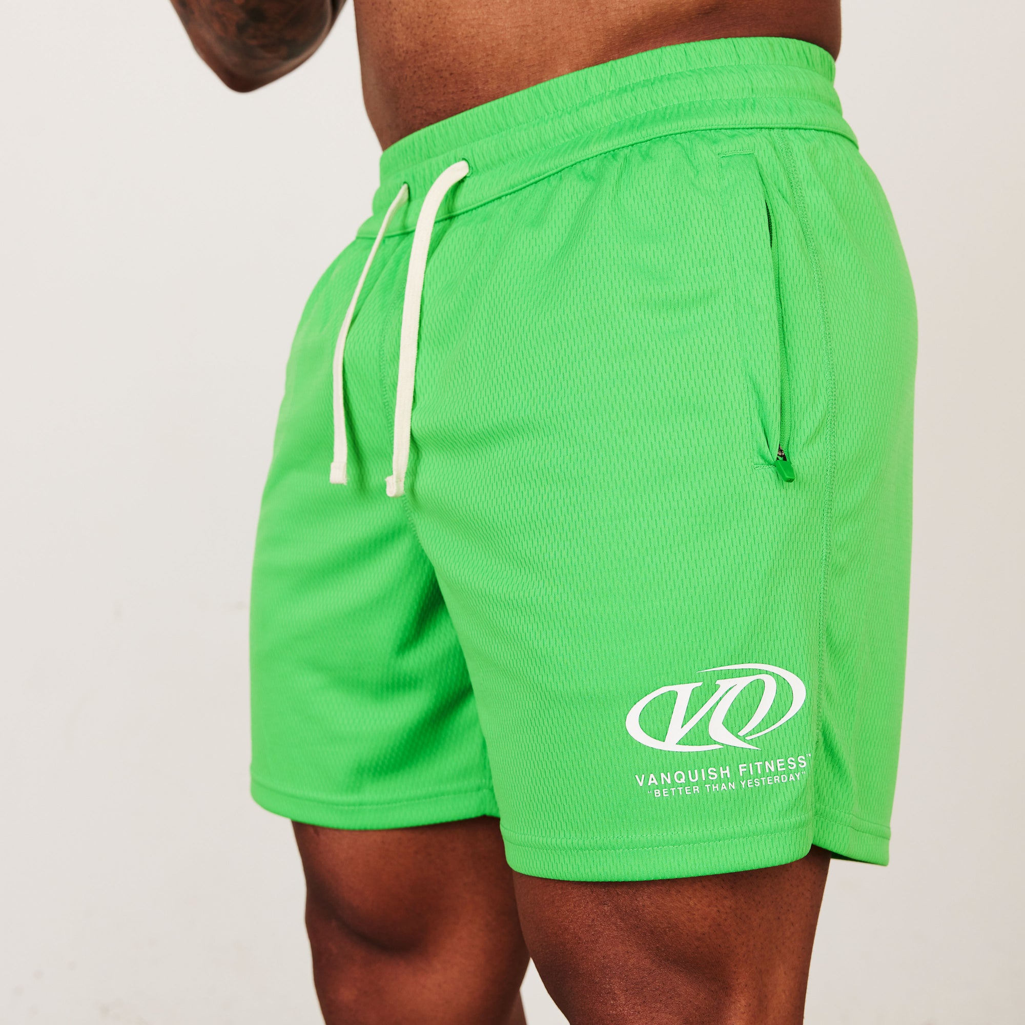 Vanquish TSP Neon Green Racing Mesh Shorts