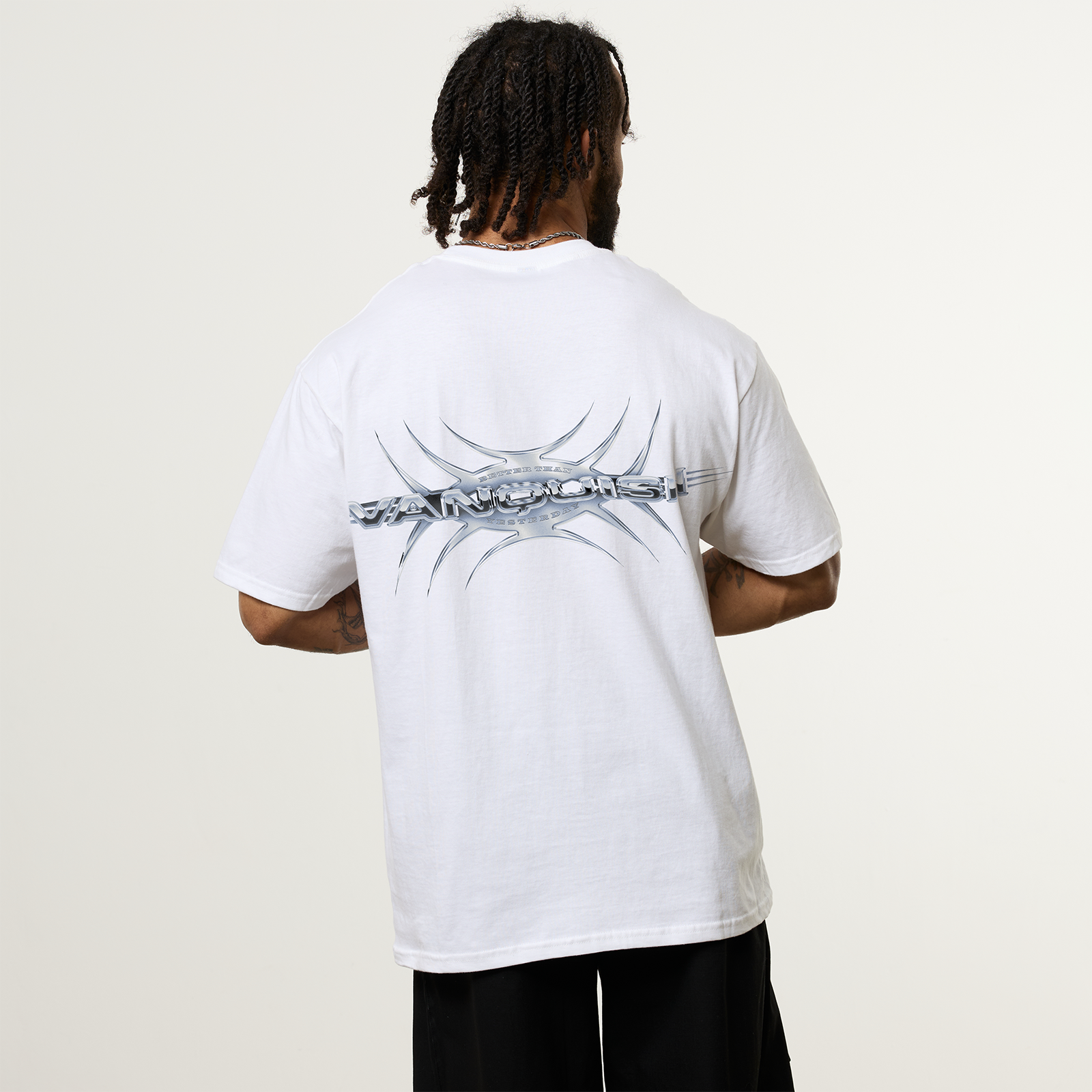 REVOLVE HYPER CHROME WHITE OVERSIZED TEE