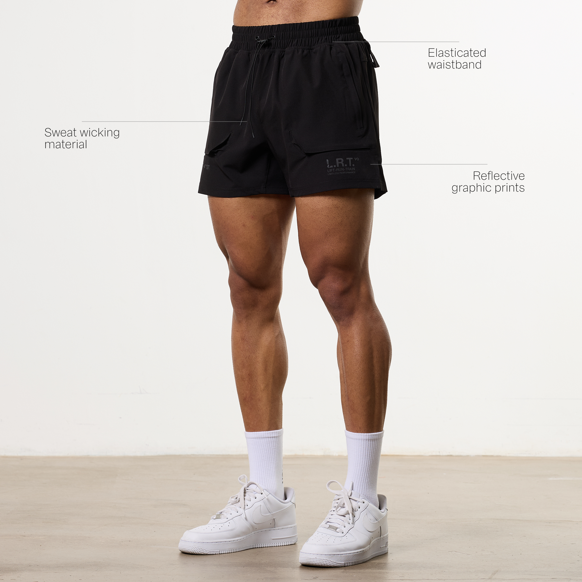 LRT Black Performance 4"Shorts