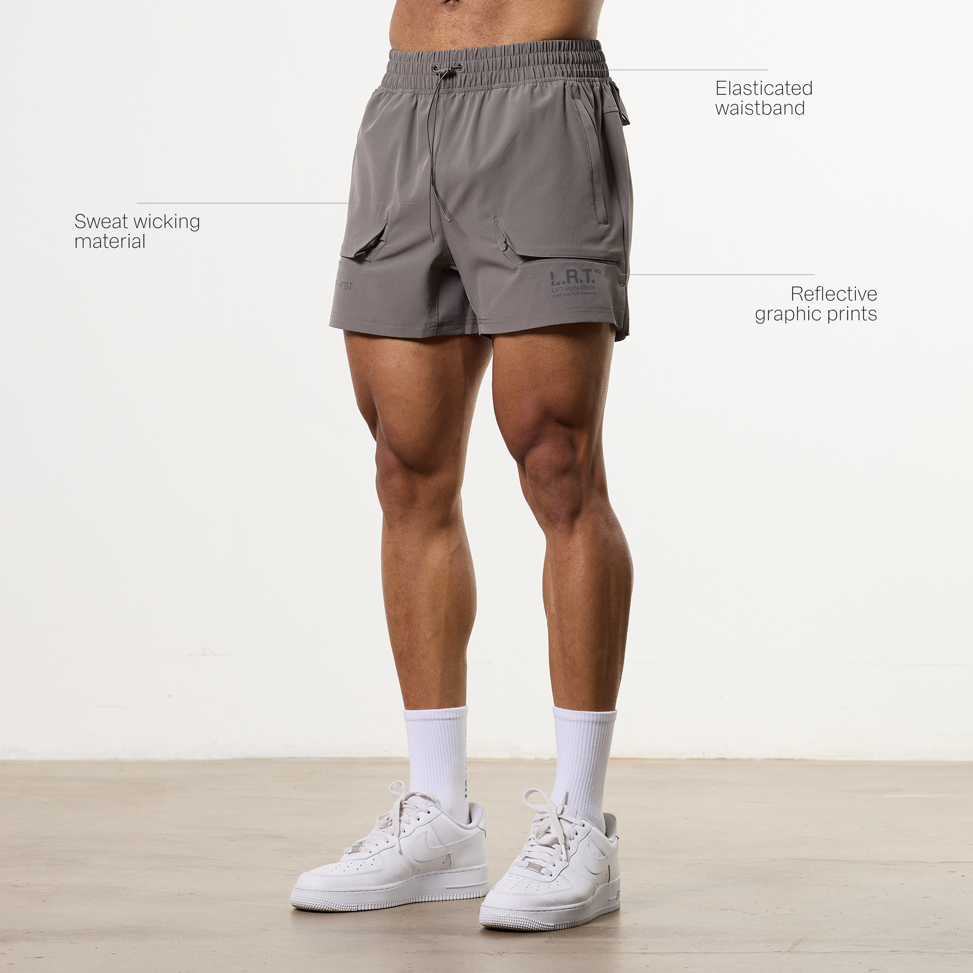 LRT Grey Performance 4"Shorts