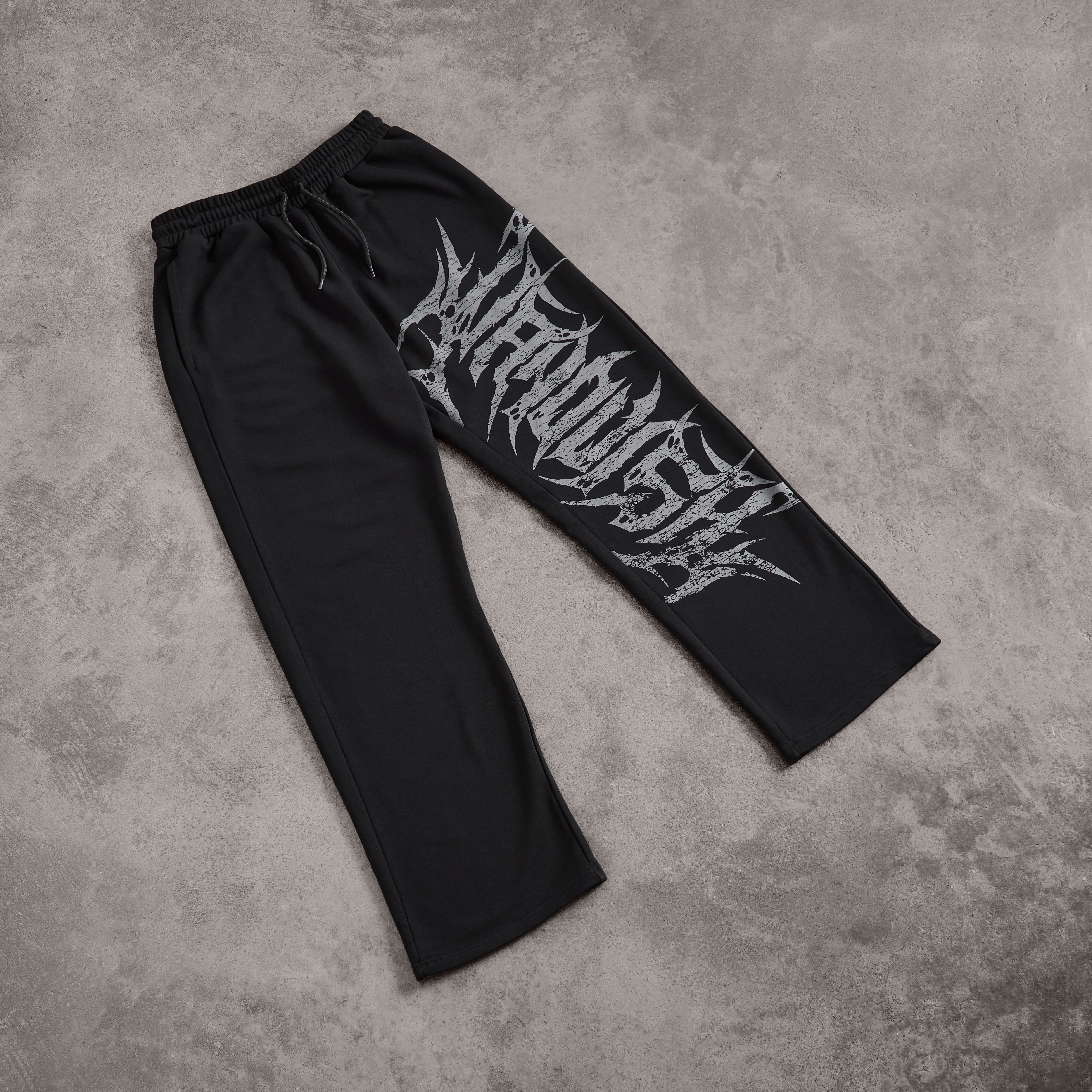 Vanquish Metal Black Straight Leg Sweatpants