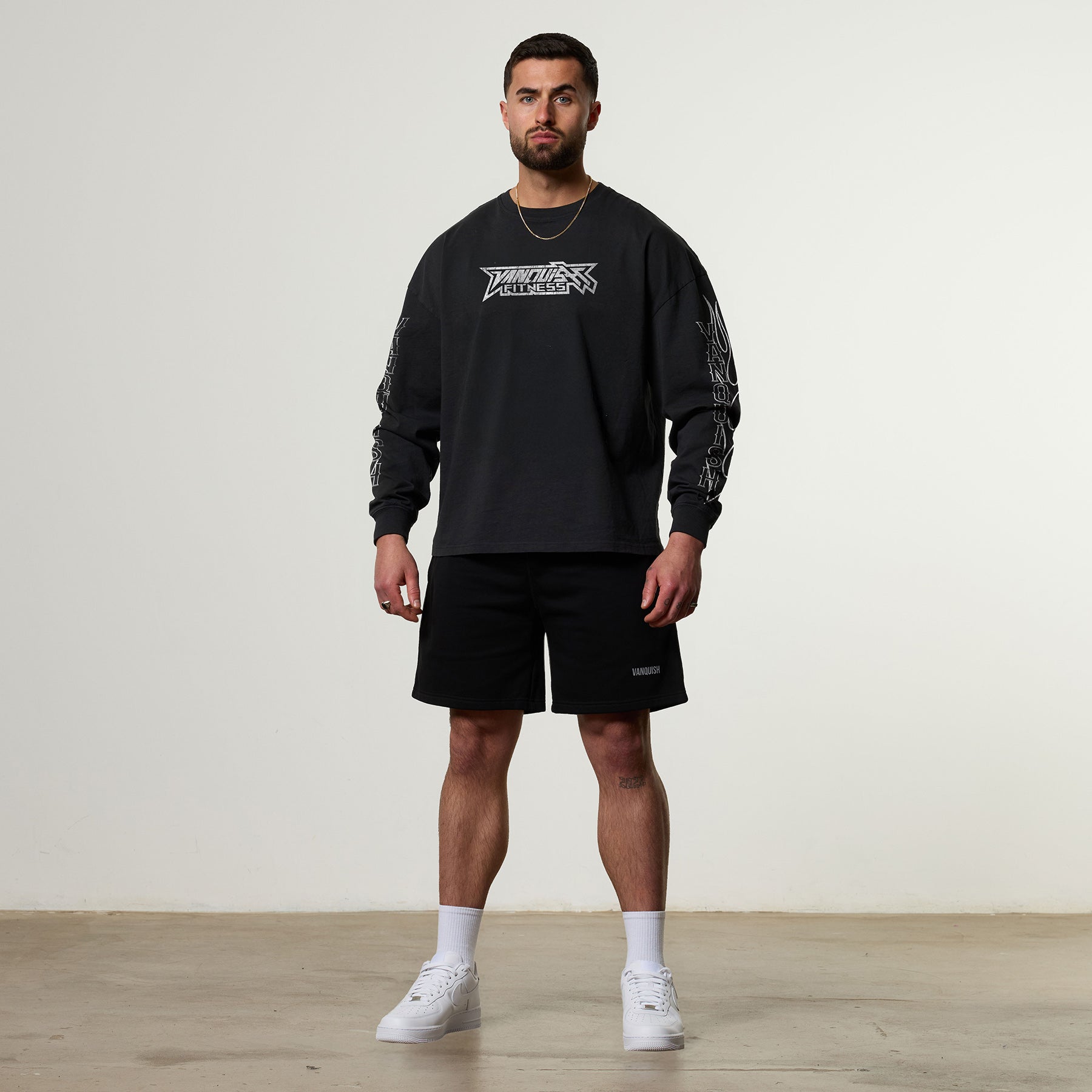 Vanquish Obsidian Moto Oversized Boxy Long Sleeve T-Shirt