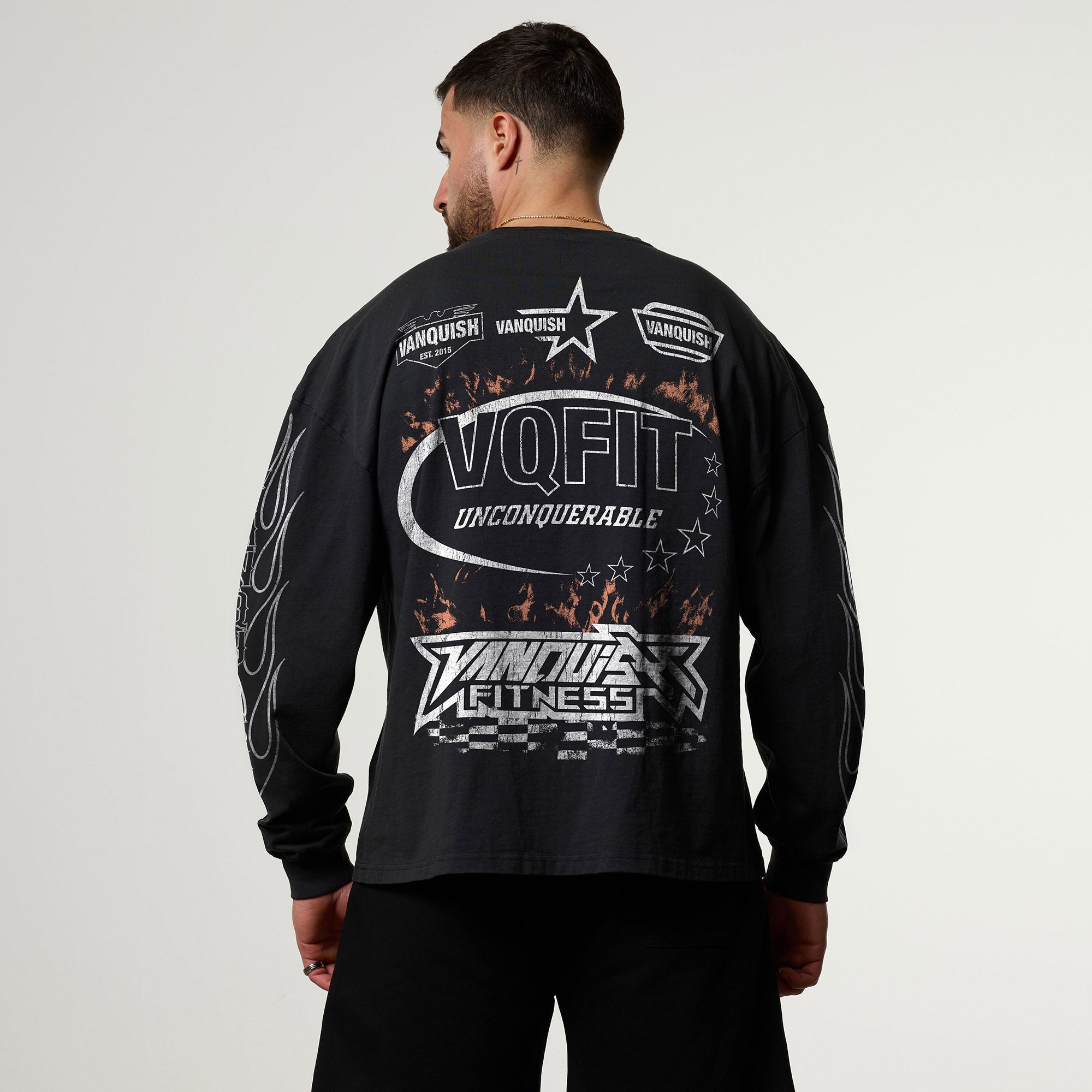 Vanquish Obsidian Moto Oversized Boxy Long Sleeve T-Shirt