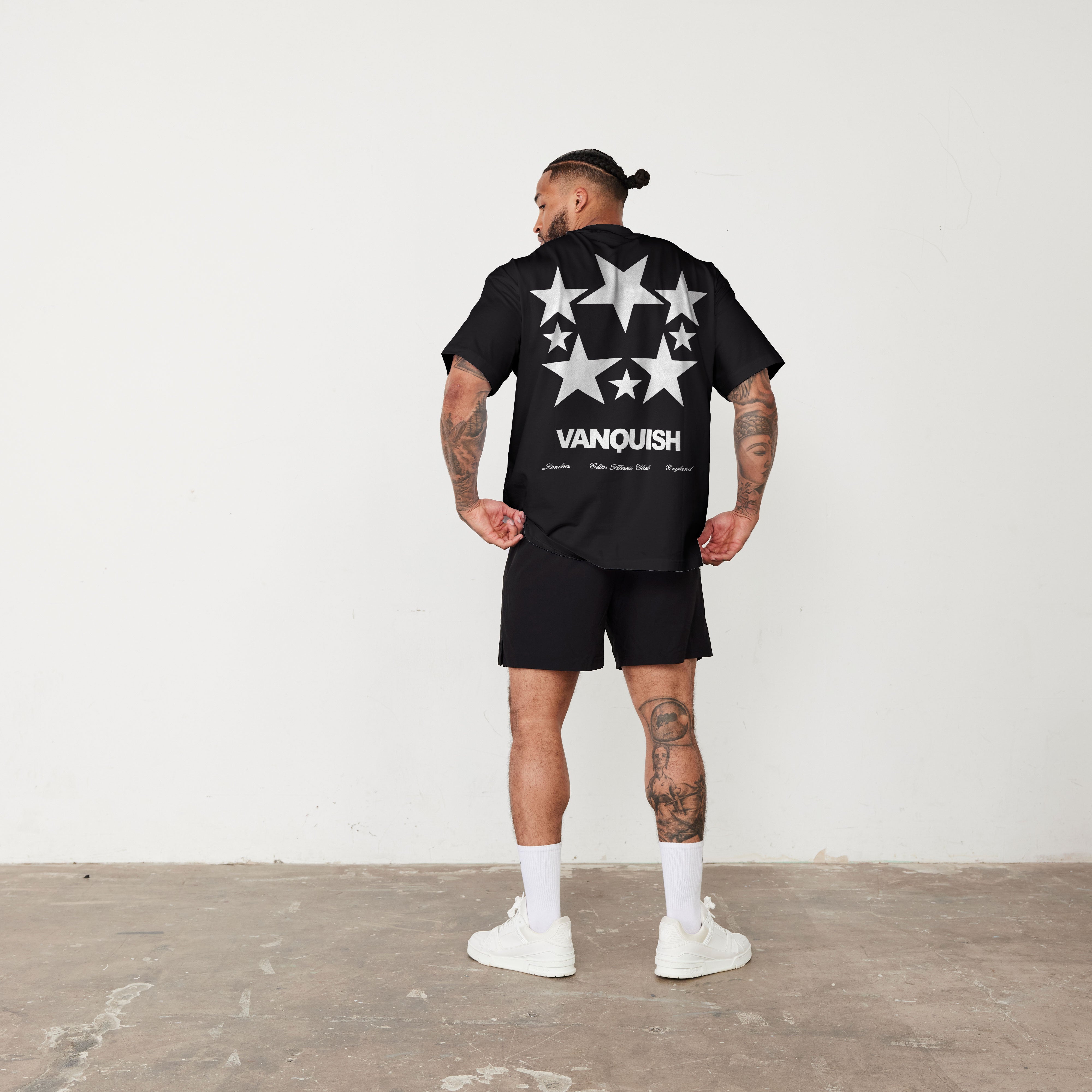 Vanquish Revolve Multi Star Black Oversized T Shirt