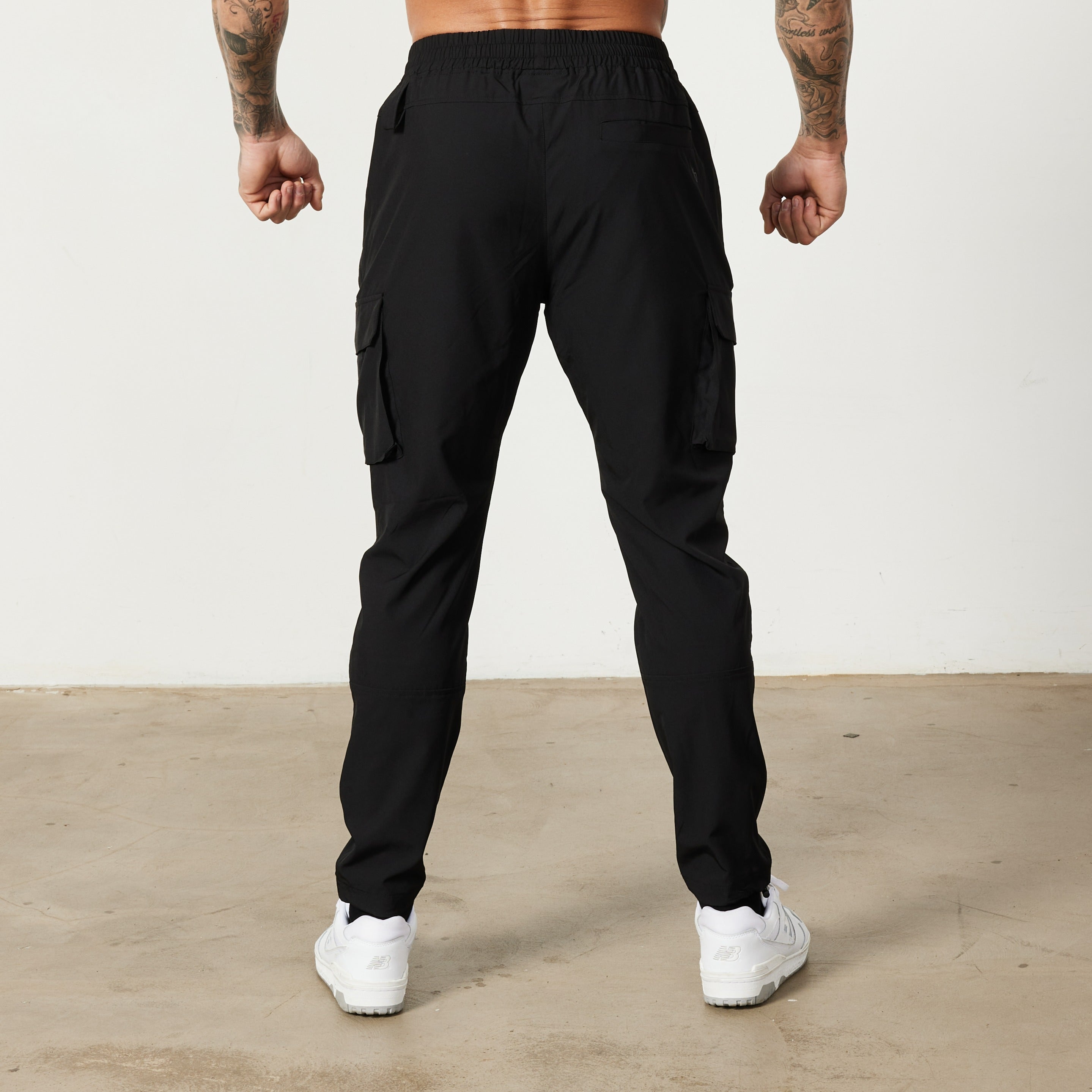 Vanquish Utility Black Tapered Cargo Pants