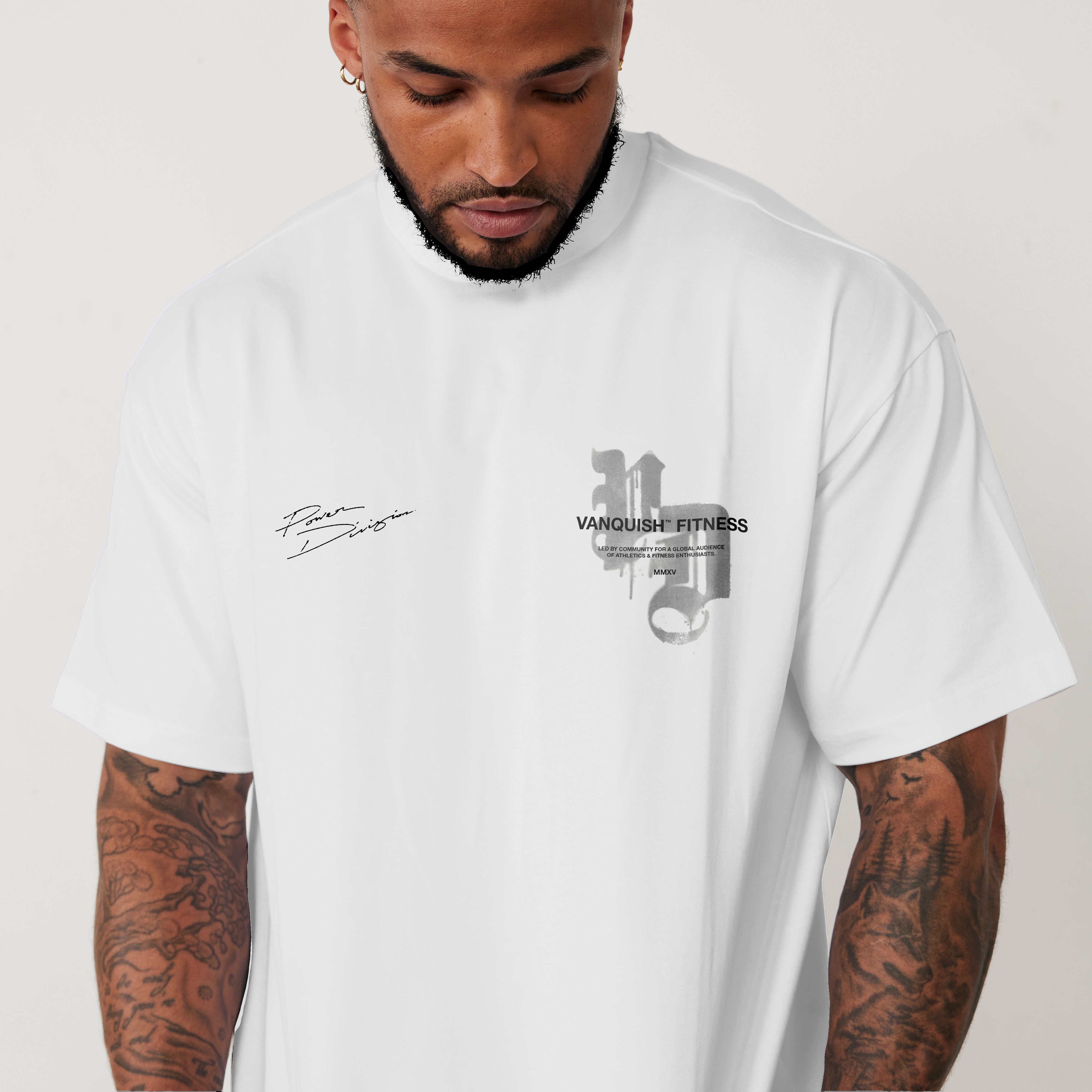 REVOLVE POWER DIVISION WHITE OVERSIZED T SHIRT