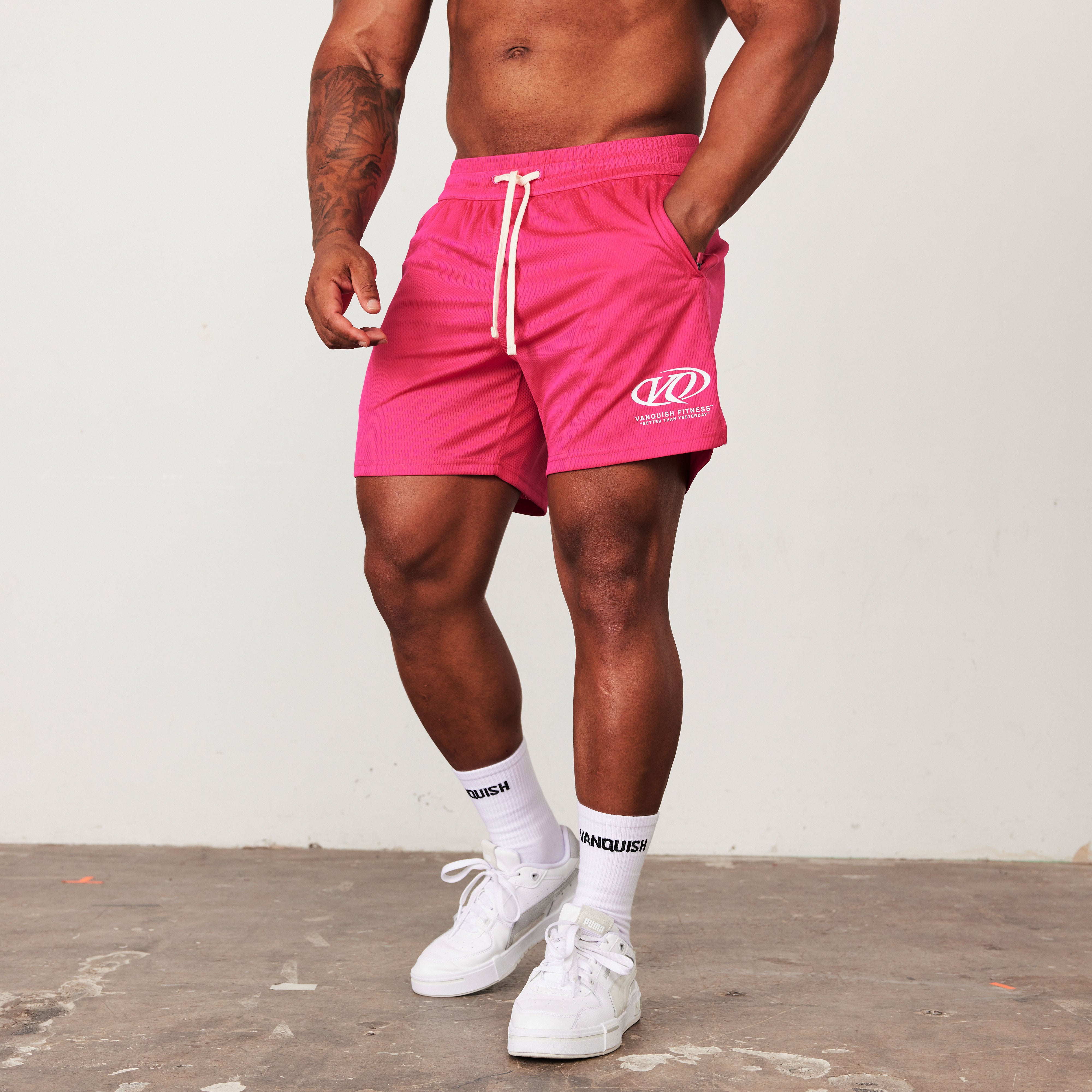 Vanquish TSP Hot Pink Racing Mesh Shorts