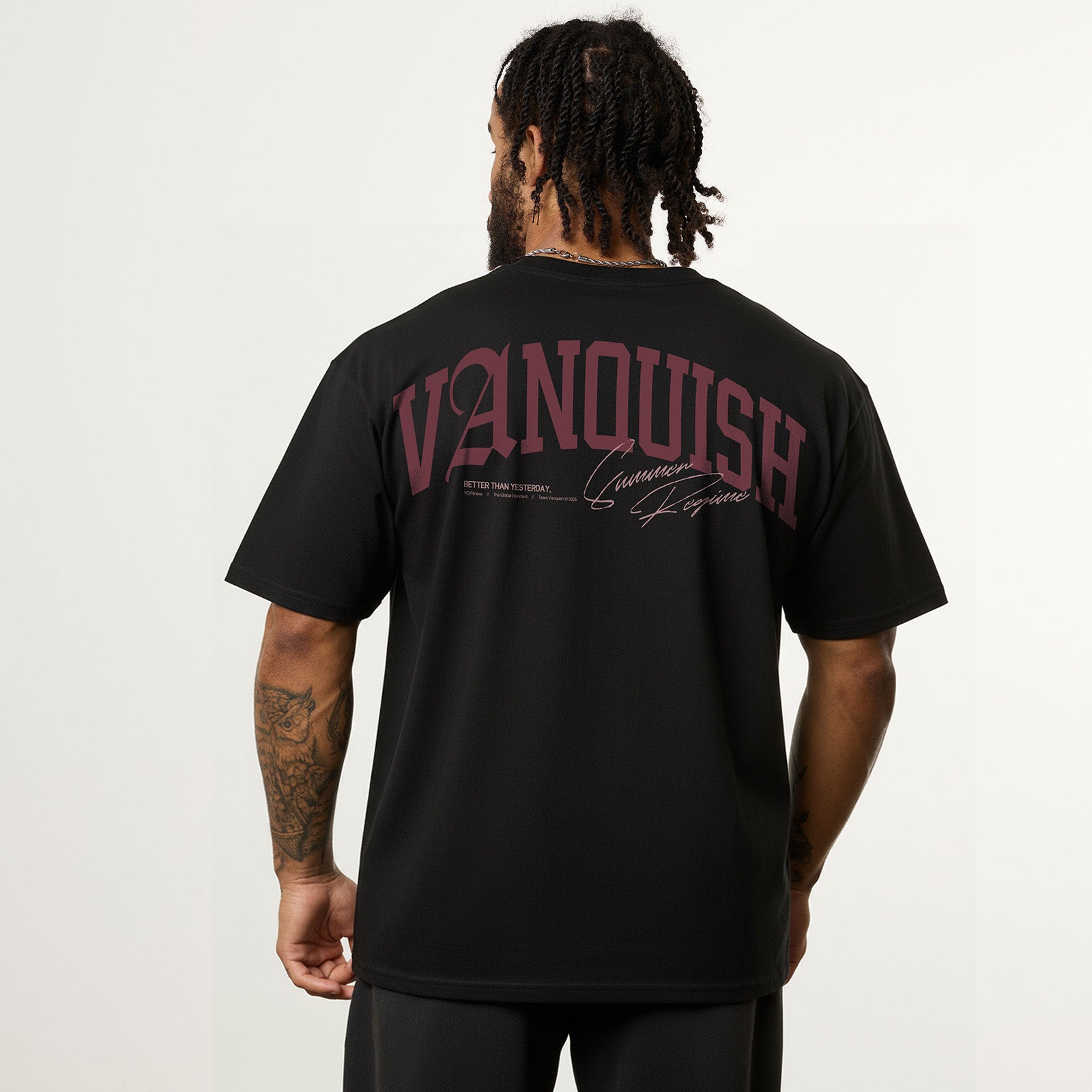 Vanquish Revolve Summer Regime Black & Pink Oversized T Shirt