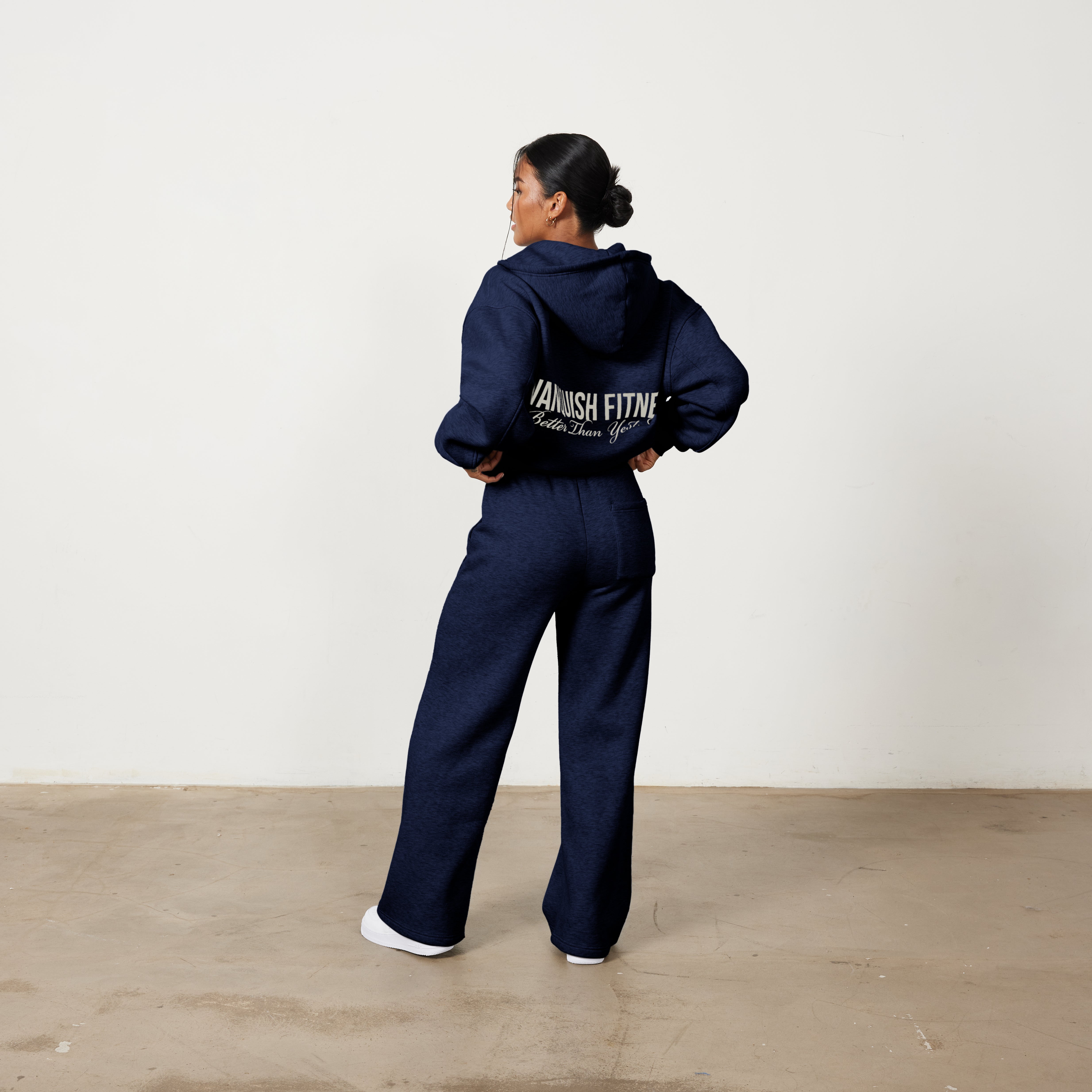 Vanquish Rejuvenate Navy Oversized Full Zip Hoodie
