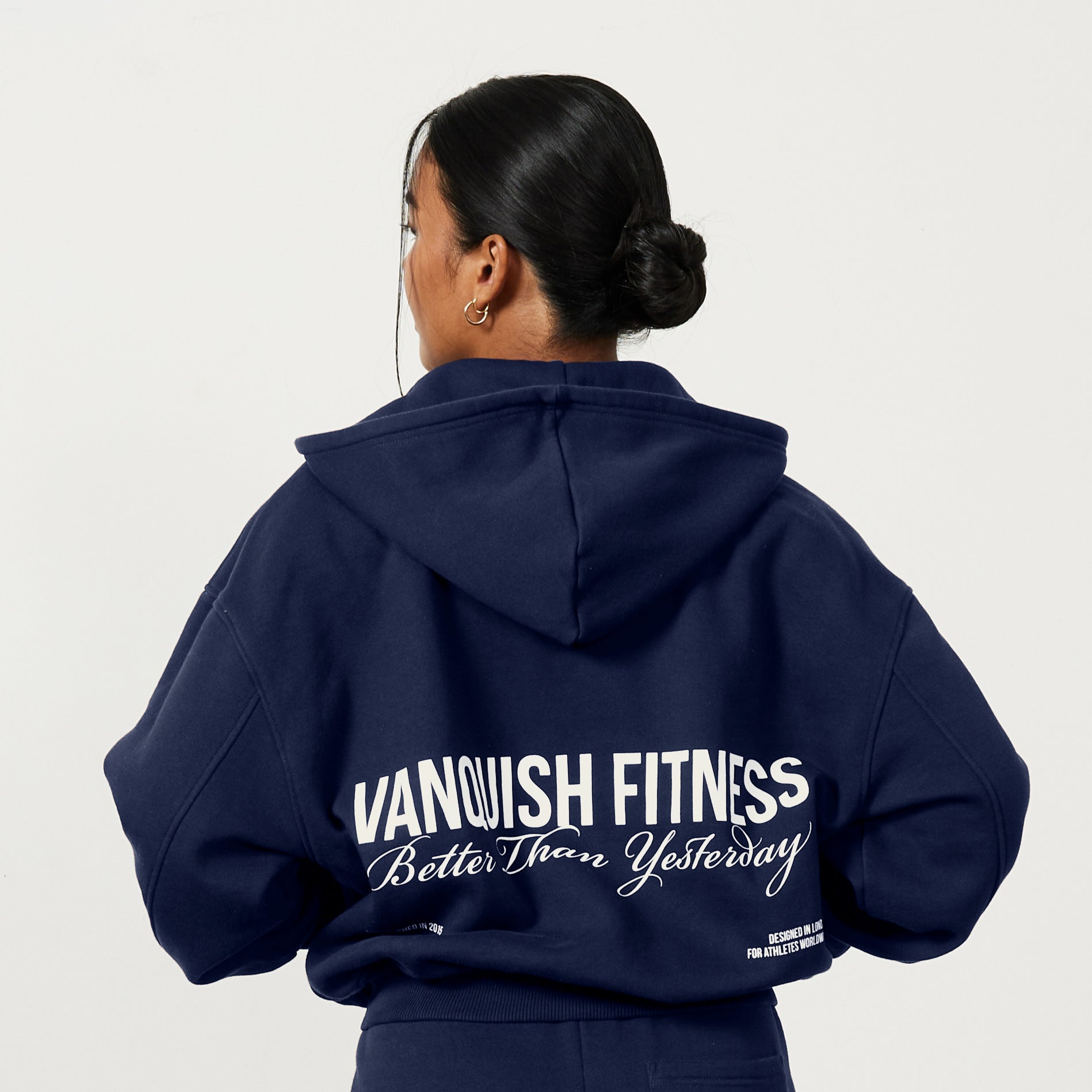 Vanquish Rejuvenate Navy Oversized Full Zip Hoodie