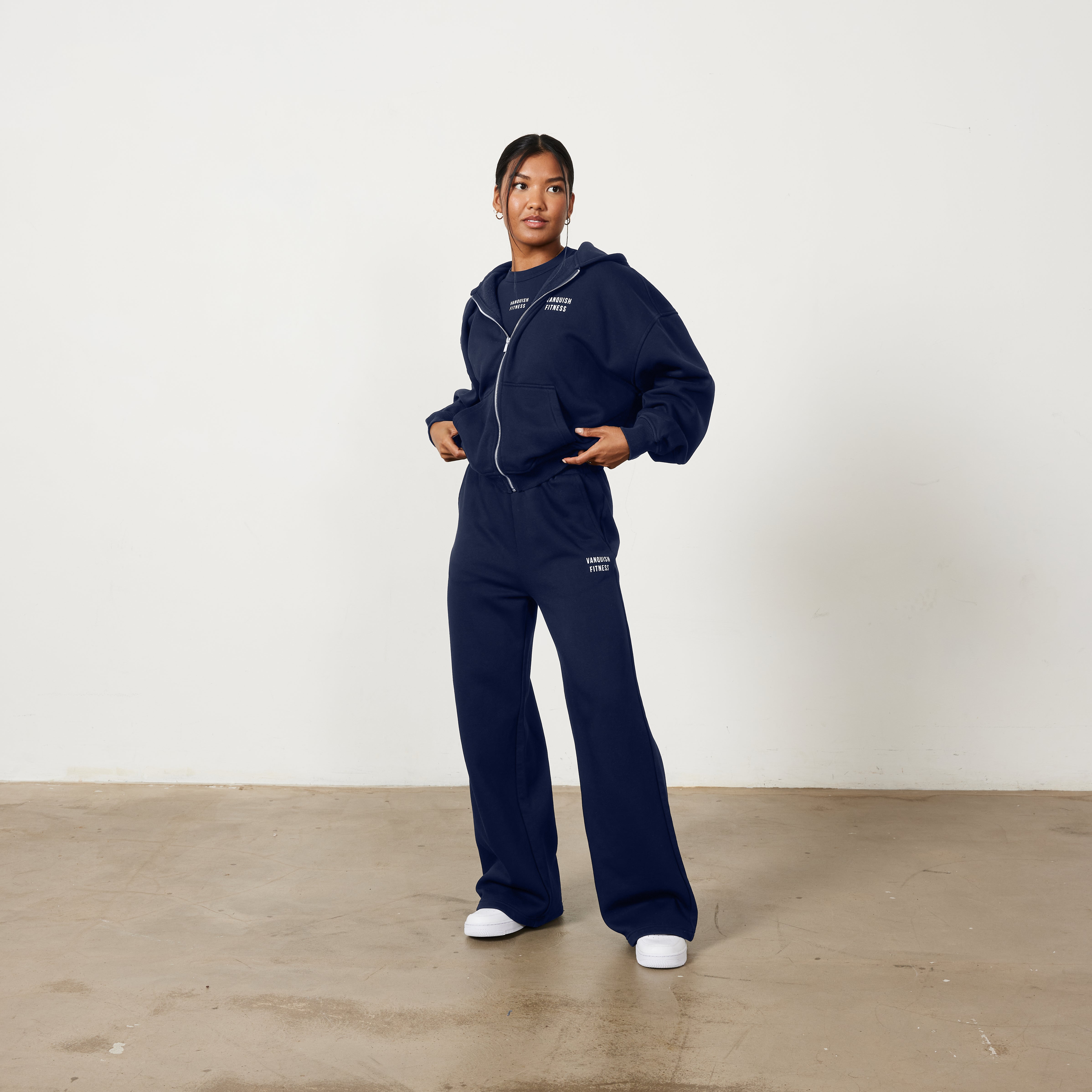 Vanquish Rejuvenate Navy Wide Leg Sweatpants