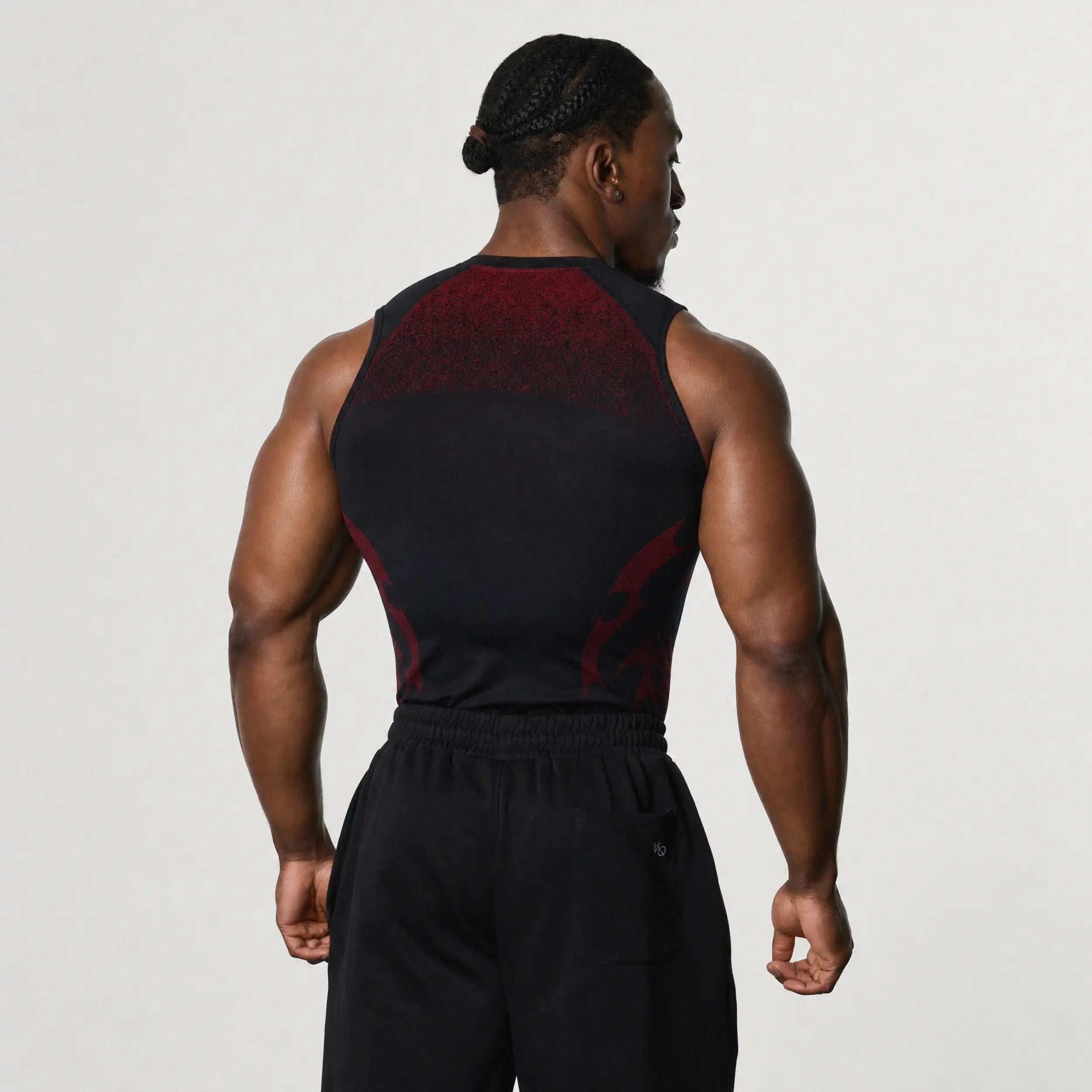 TRIBAL COMPRESSION BLACK AND RED TANK