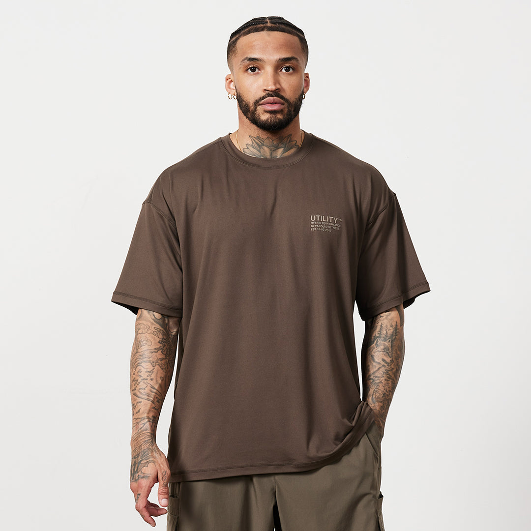 Vanquish Utility Brown Oversized T Shirt