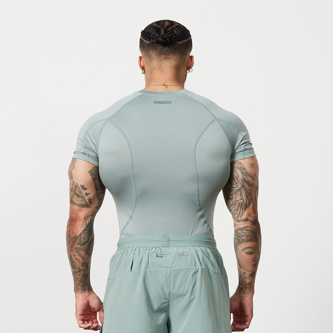Vanquish Utility Frostgrünes kurzärmliges Baselayer-Oberteil