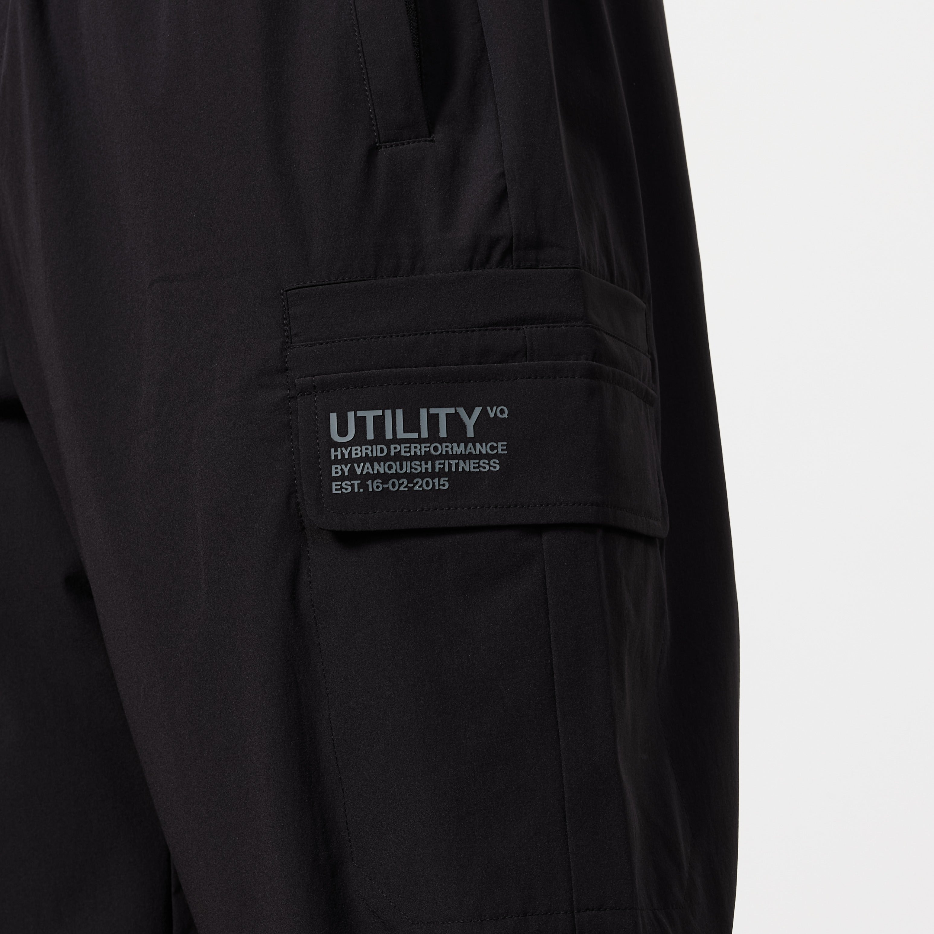 Vanquish Utility Black Wide Leg Cargo Pants