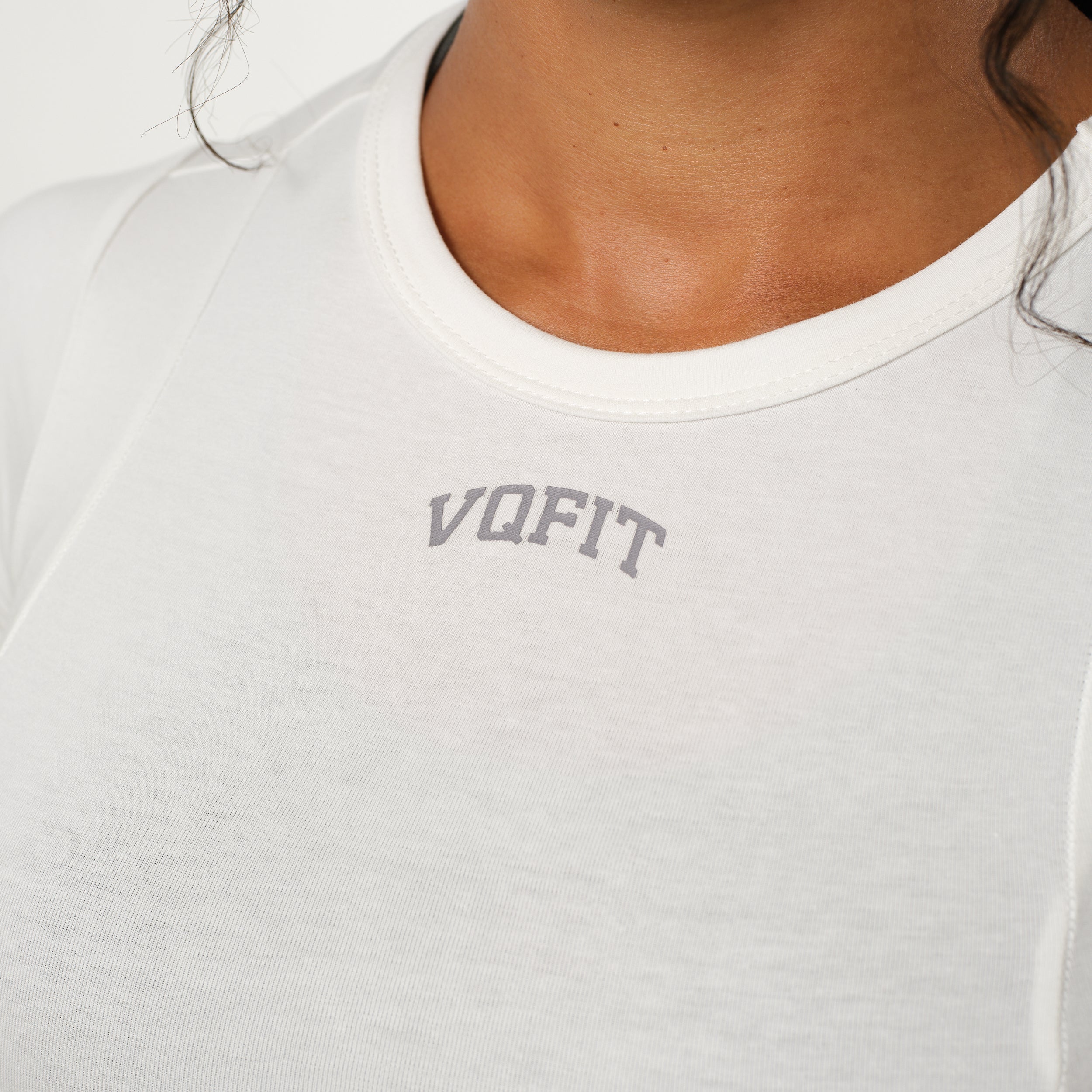 Vanquish White VQFIT Cap Sleeve T Shirt