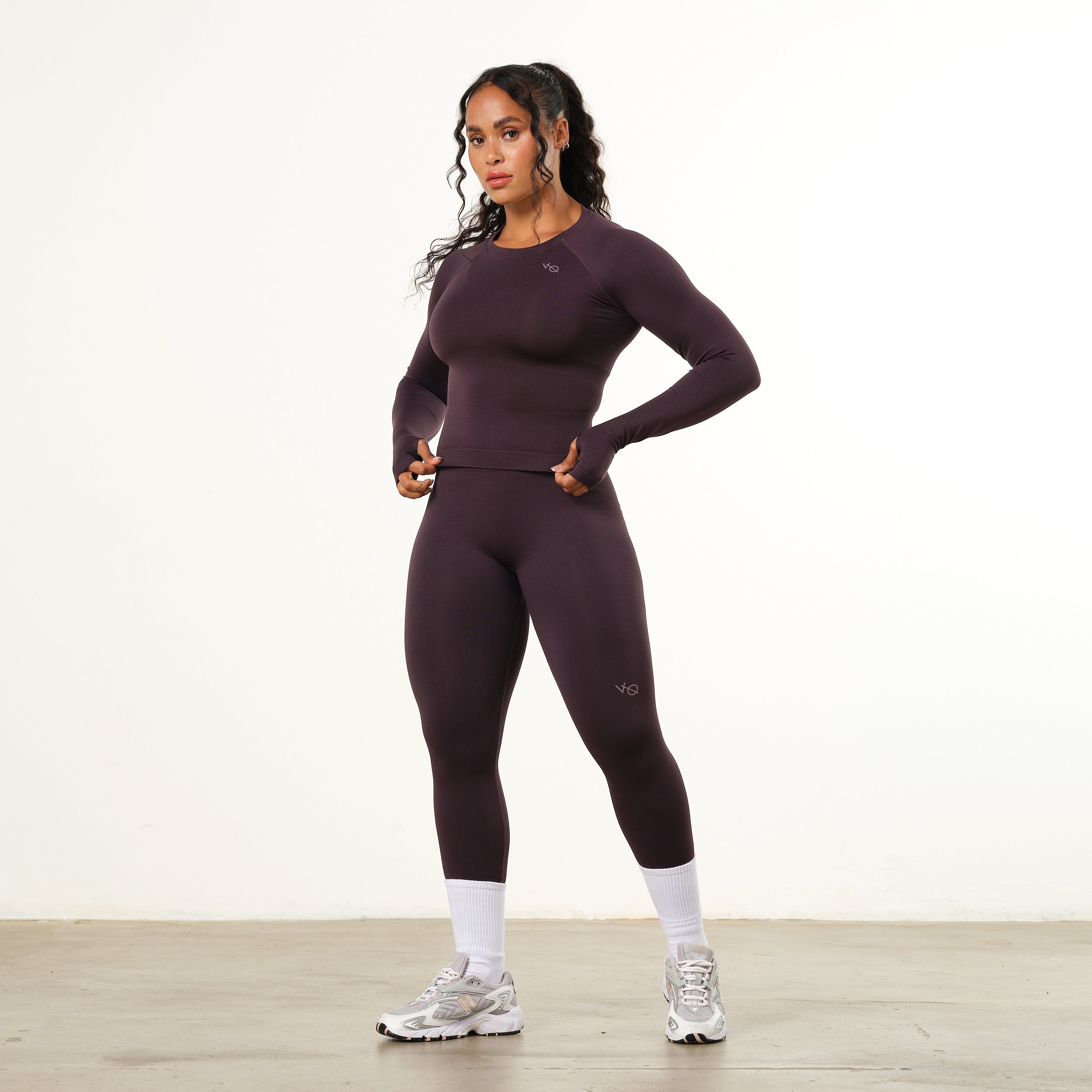 Vanquish Elevate Seamless Plum Long Sleeve Top