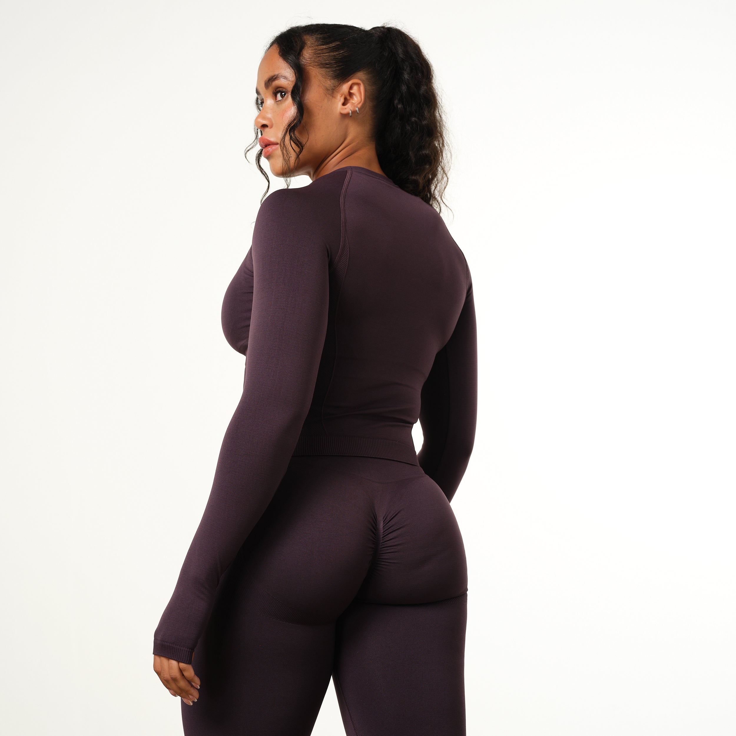 Vanquish Elevate Seamless Plum Long Sleeve Top