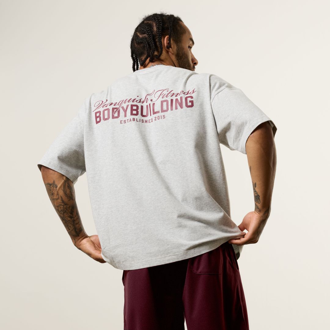 Vanquish Bodybuilding Chalk Oversized Boxy T Shirt