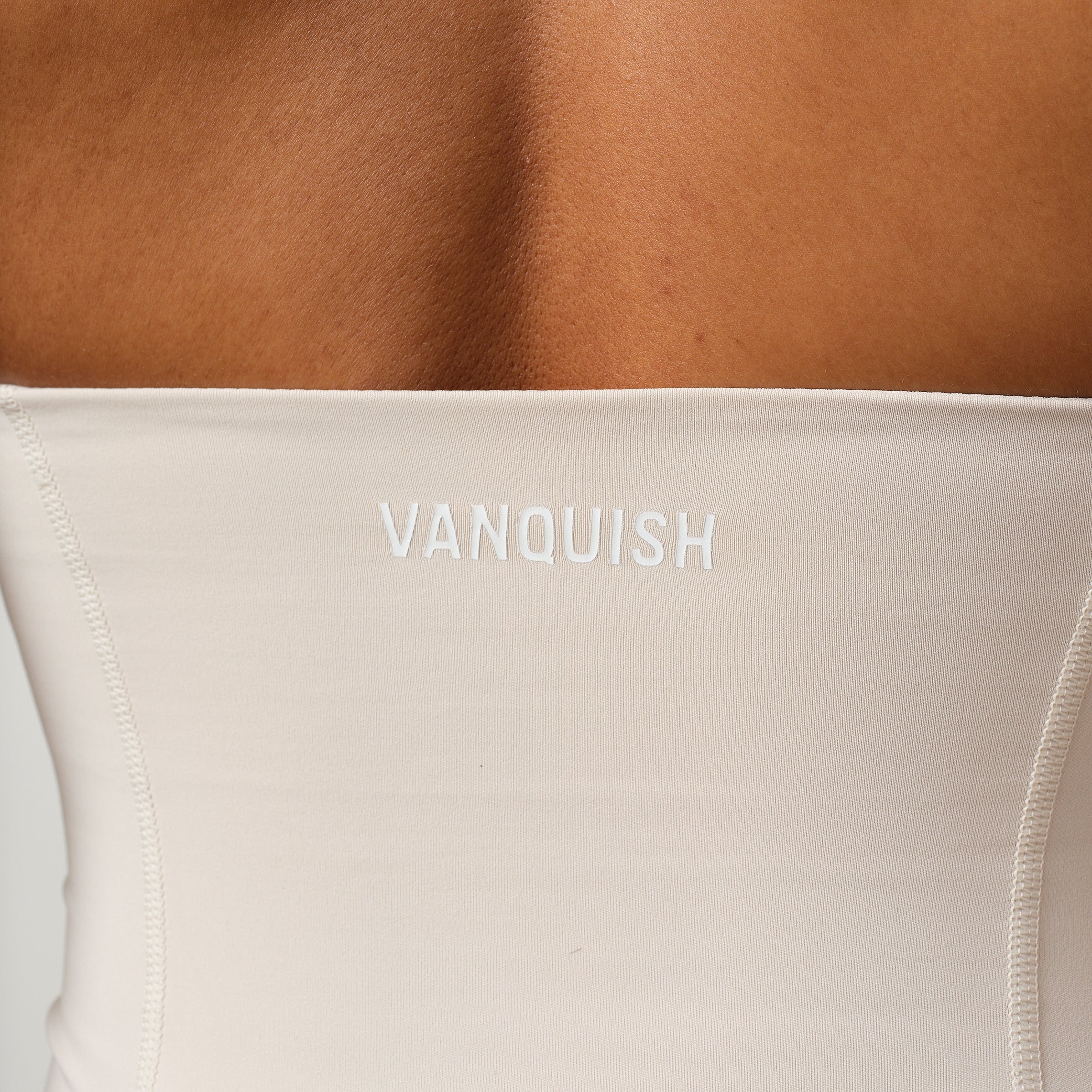 VANQUISH ENHANCE NUDE HALTER NECK TOP