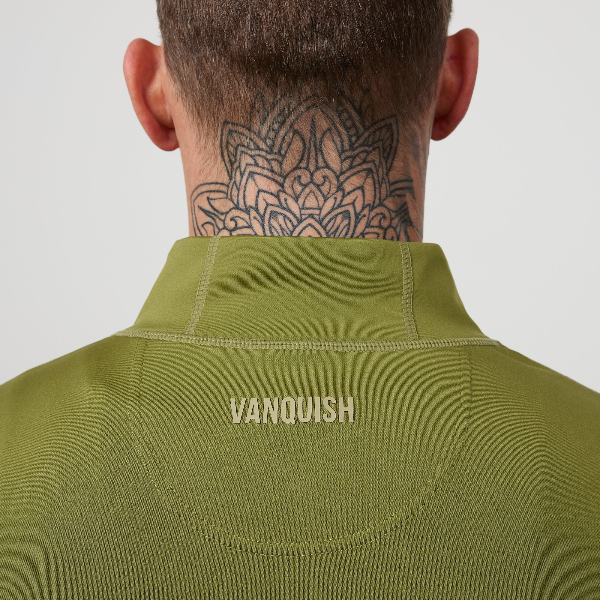 Vanquish Essential Olive Green Performance 1/4 Zip Top
