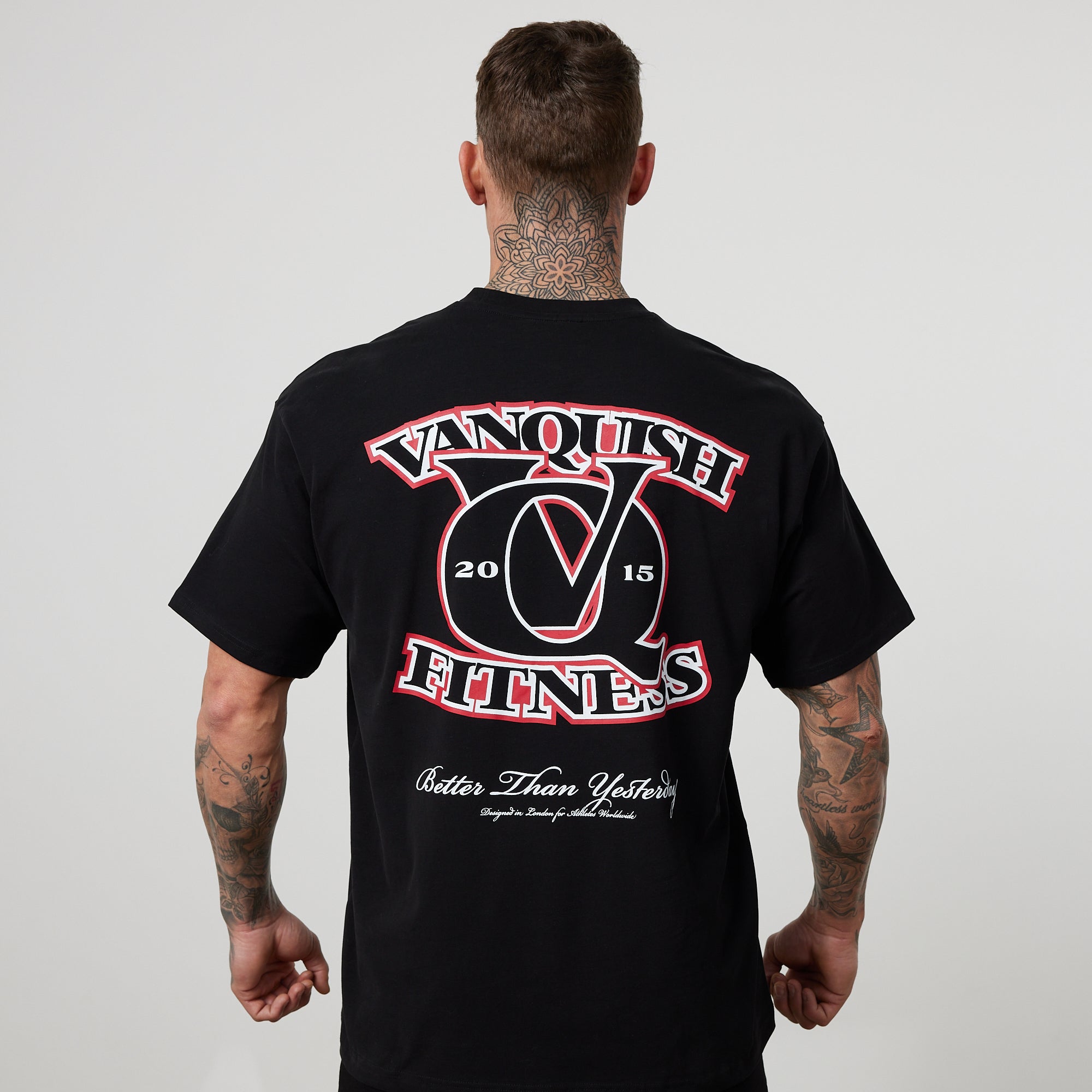 Vanquish TSP – Übergroßes T-Shirt „VQ Interlock“ in Schwarz