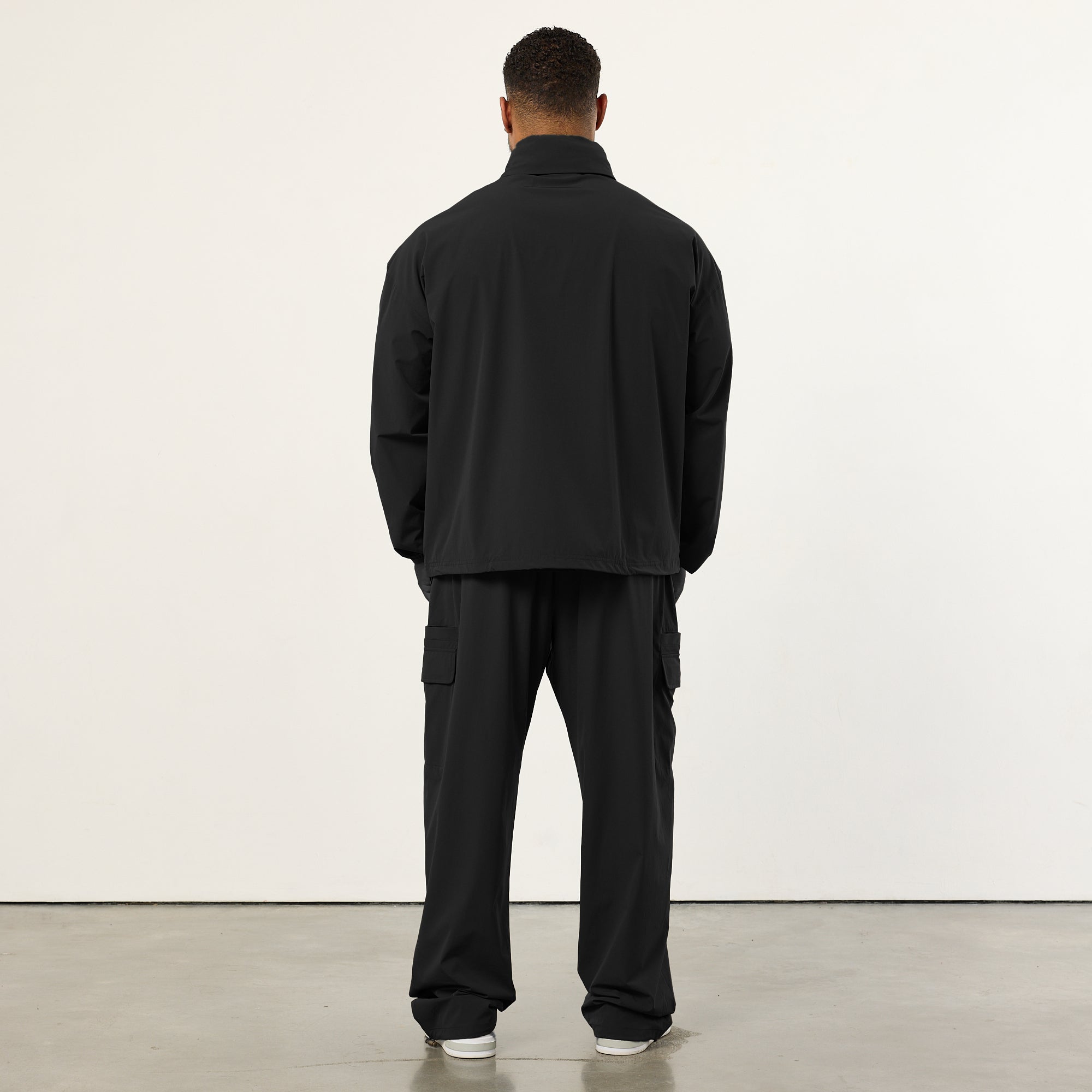 Vanquish Utility Black Wide Leg Cargo Pants