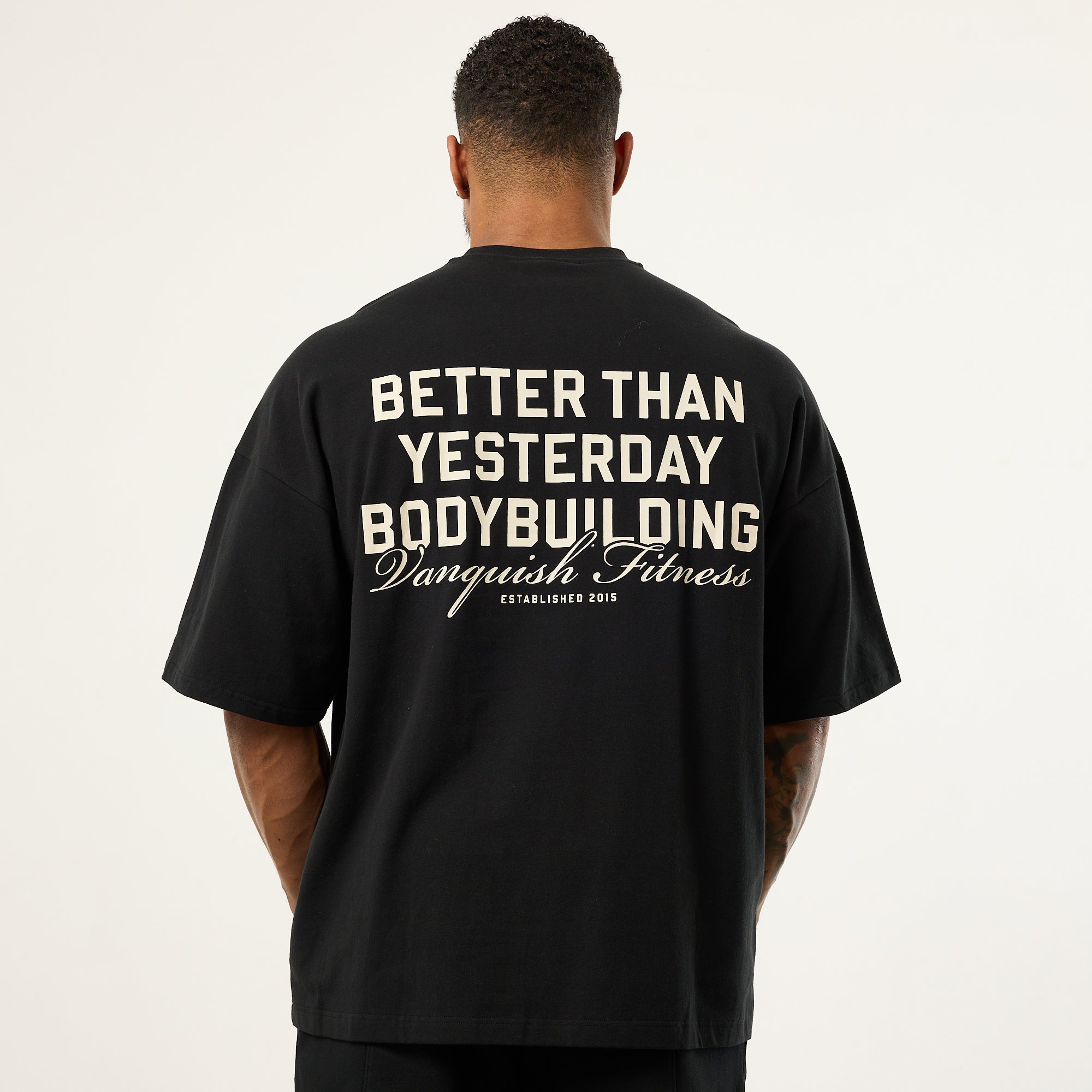 Vanquish Bodybuilding Black Boxy Oversized T Shirt