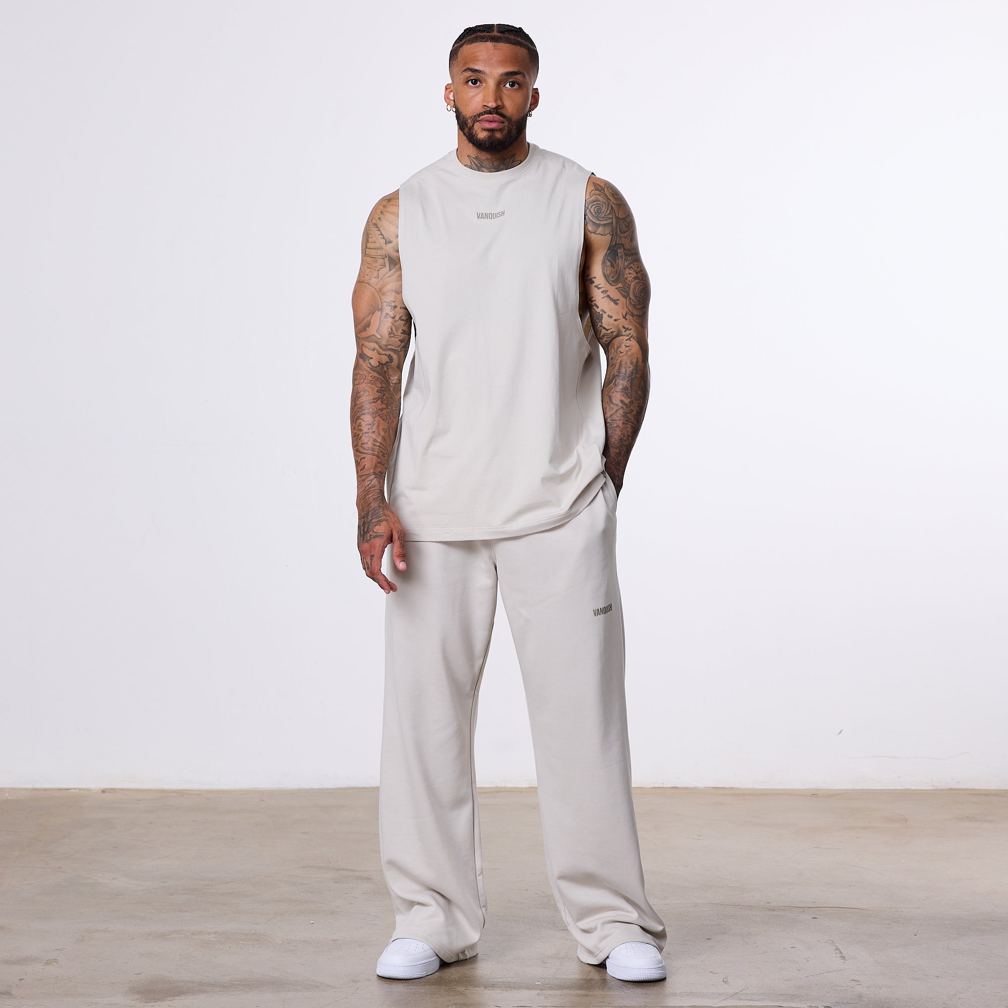 Vanquish Essential V2 Stone Straight Leg Sweatpants