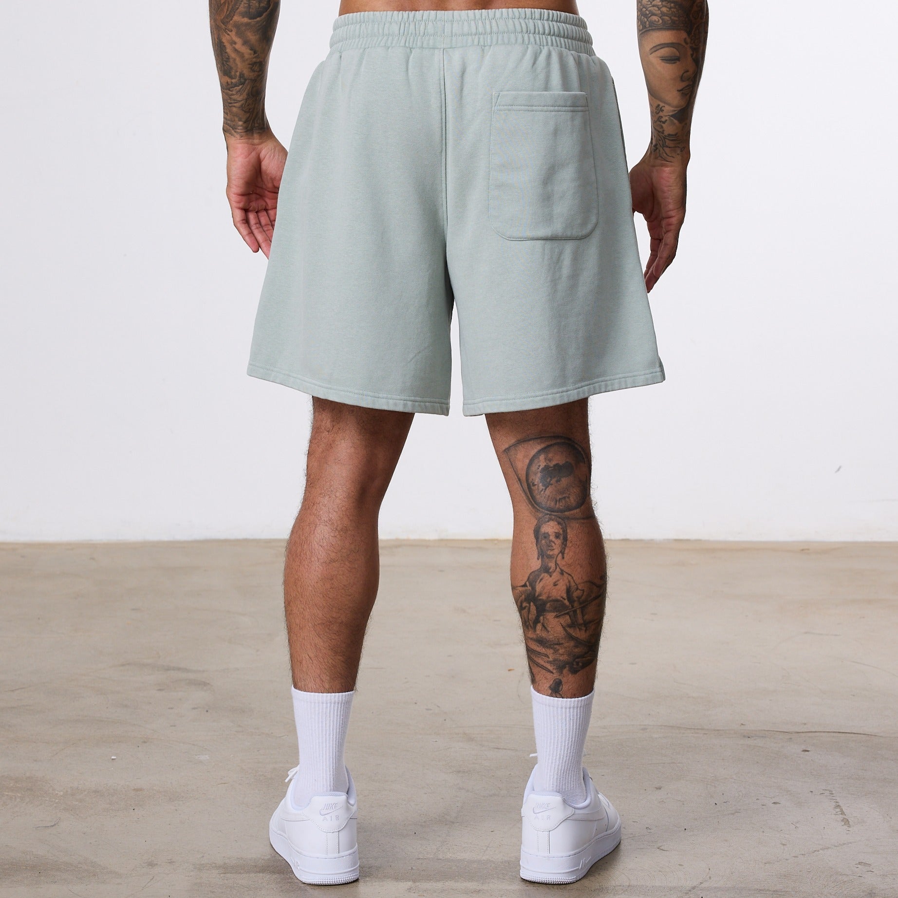 Vanquish Better Than Yesterday Washed Green Sweat Shorts