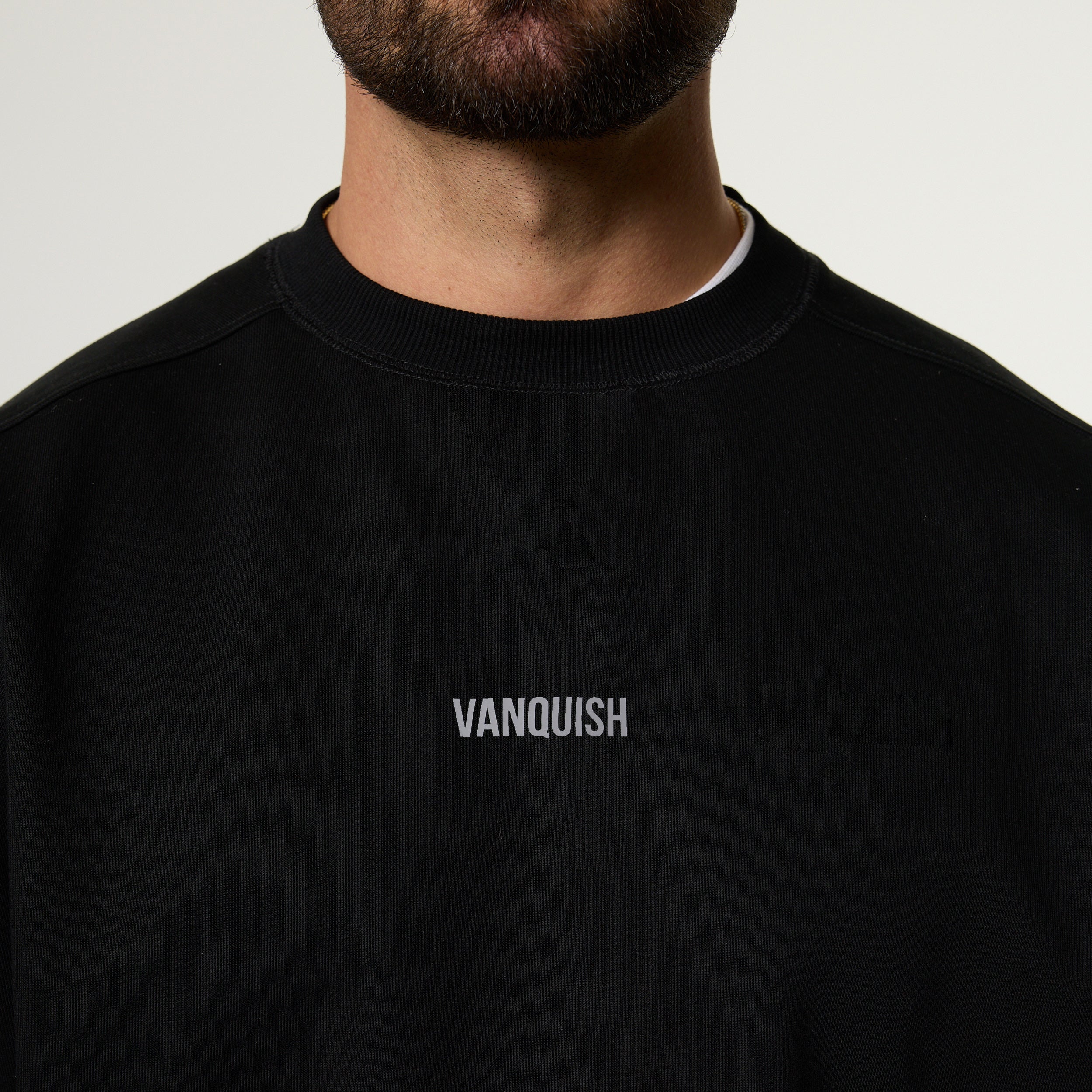 Vanquish Essential V2 Black Oversized Boxy Sweatshirt