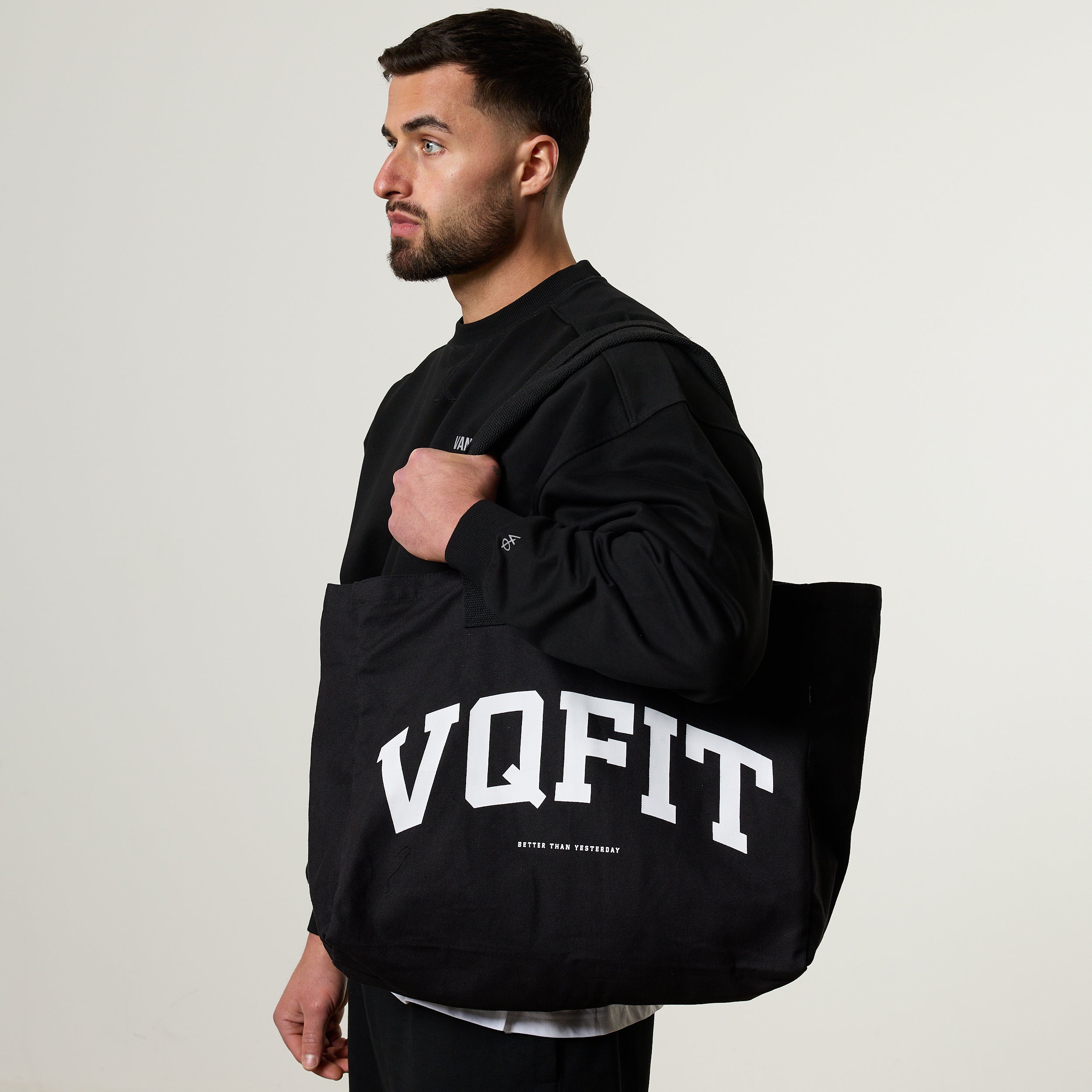 Black VQFIT Tote Bag
