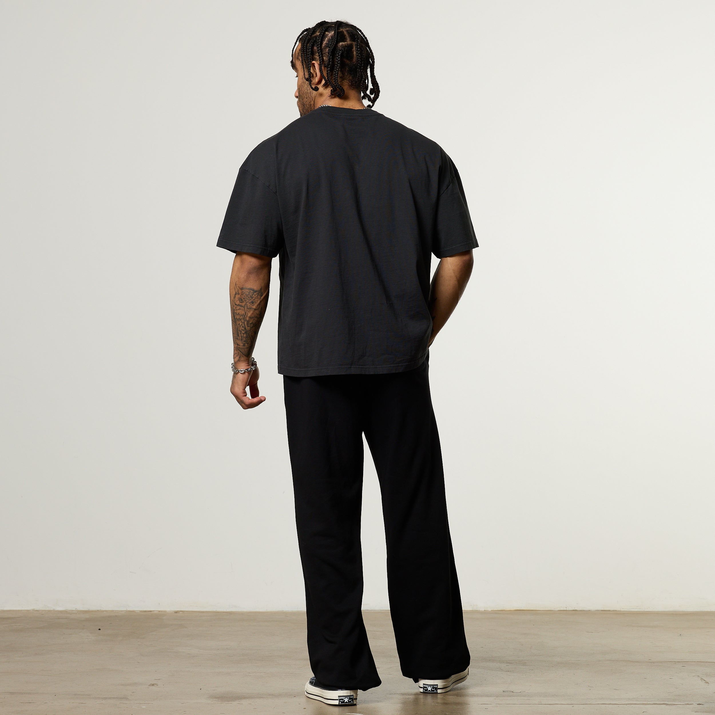 Vanquish Obsidian Black Bulldog Oversized Boxy T Shirt