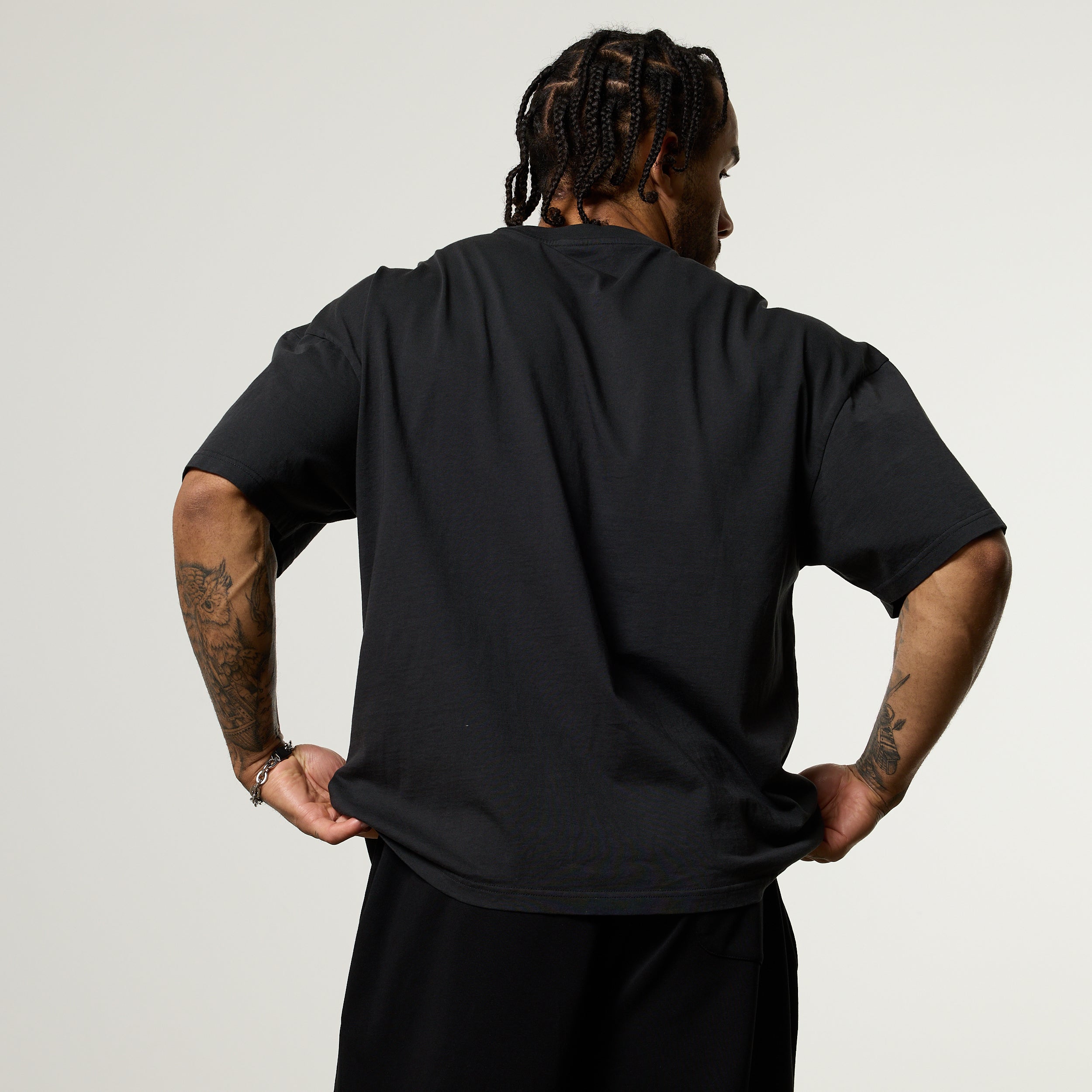 Vanquish Obsidian Black Bulldog Oversized Boxy T Shirt