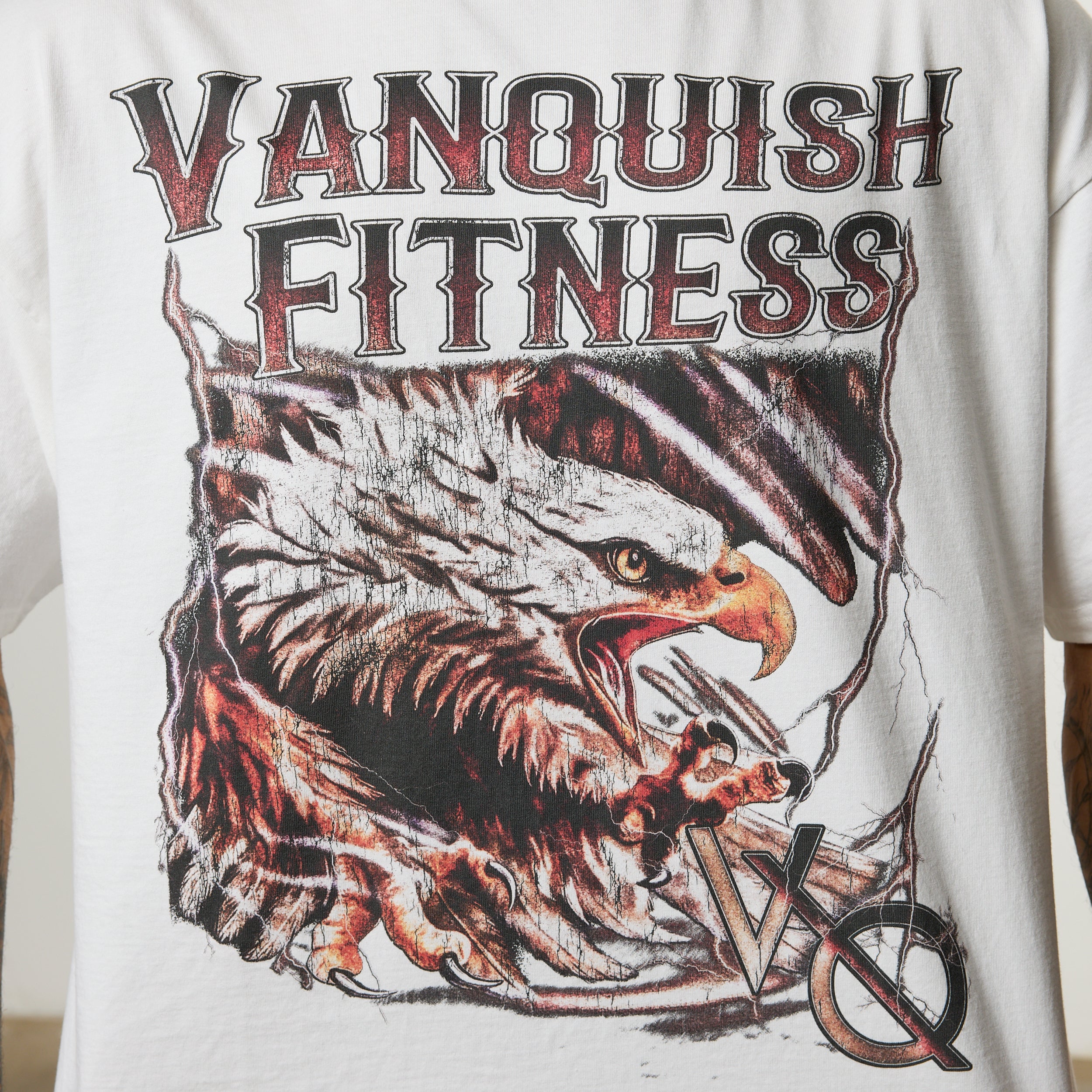 Vanquish Obsidian White Eagle Oversized Boxy T Shirt