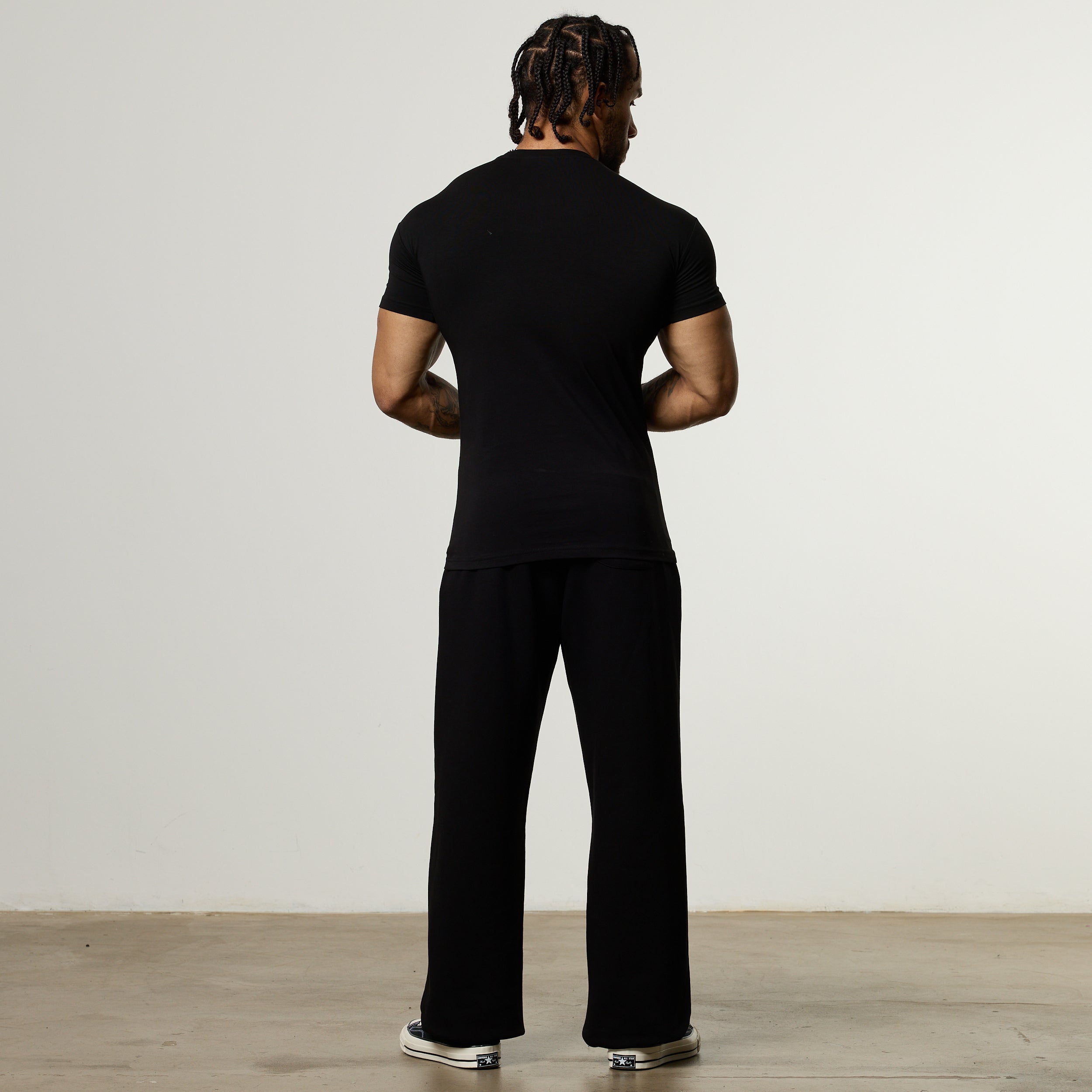 Vanquish Metal Black Straight Leg Sweatpants