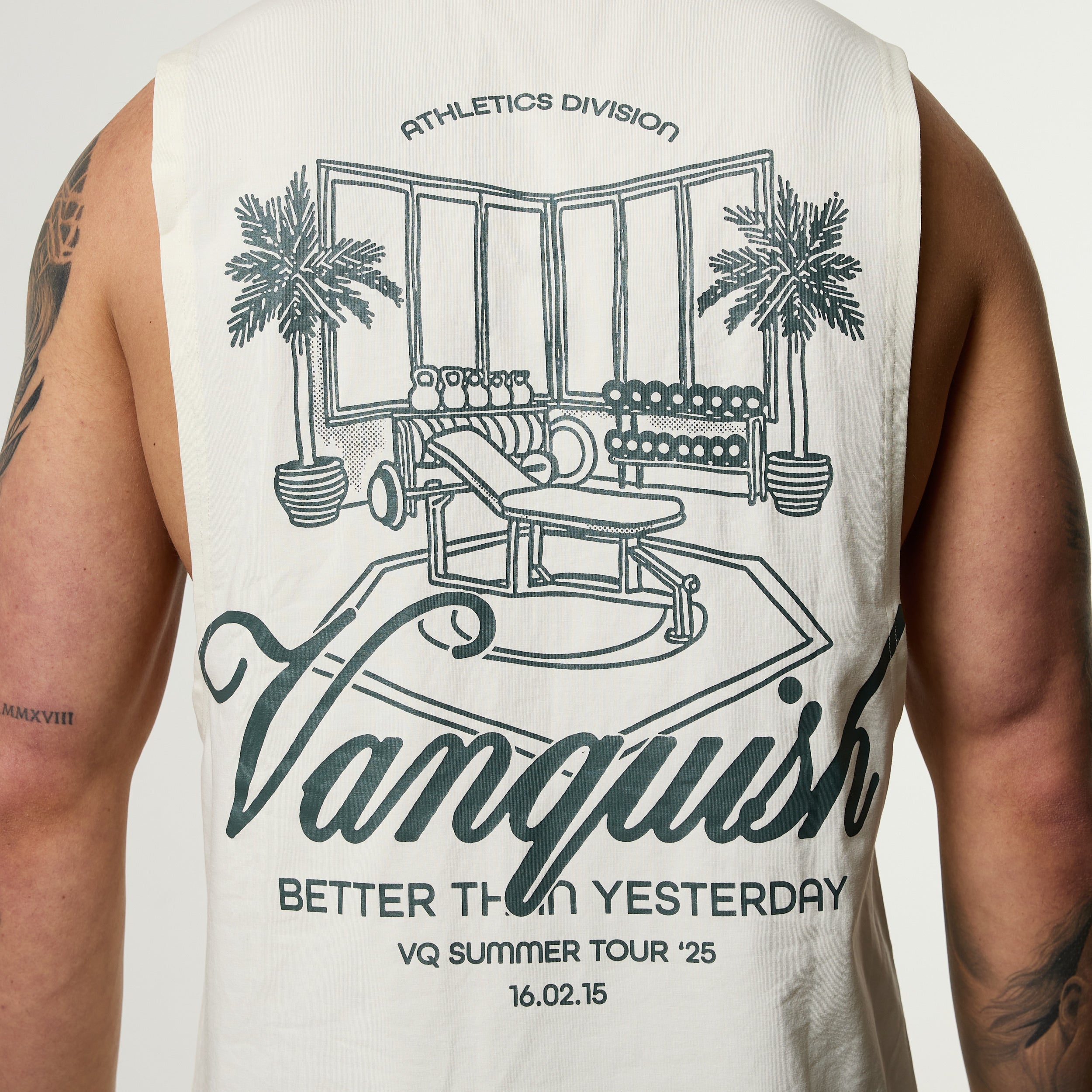 Vanquish Off Season Vintage White Sleeveless T Shirt