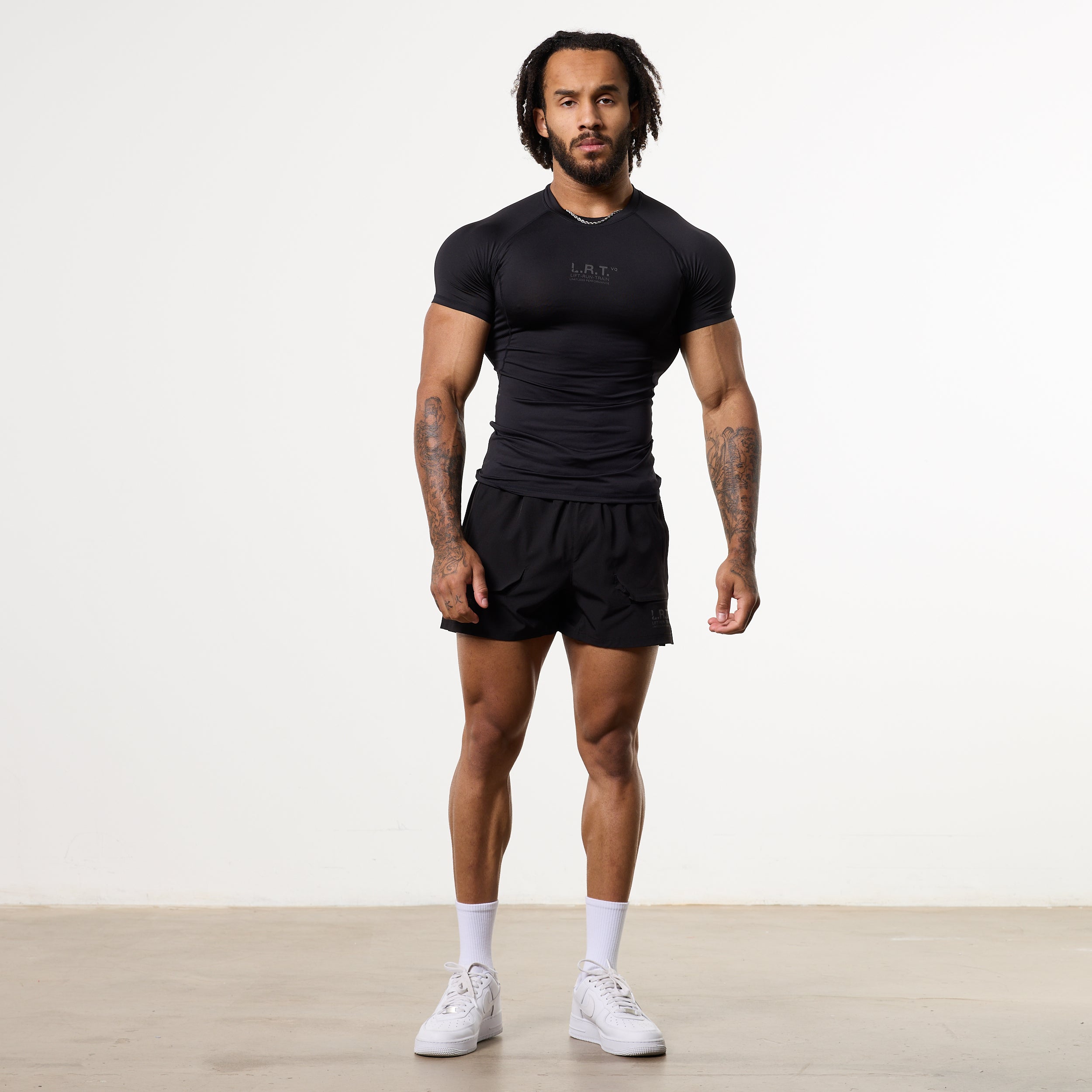 LRT Black Performance Short Sleeve Base Layer Top