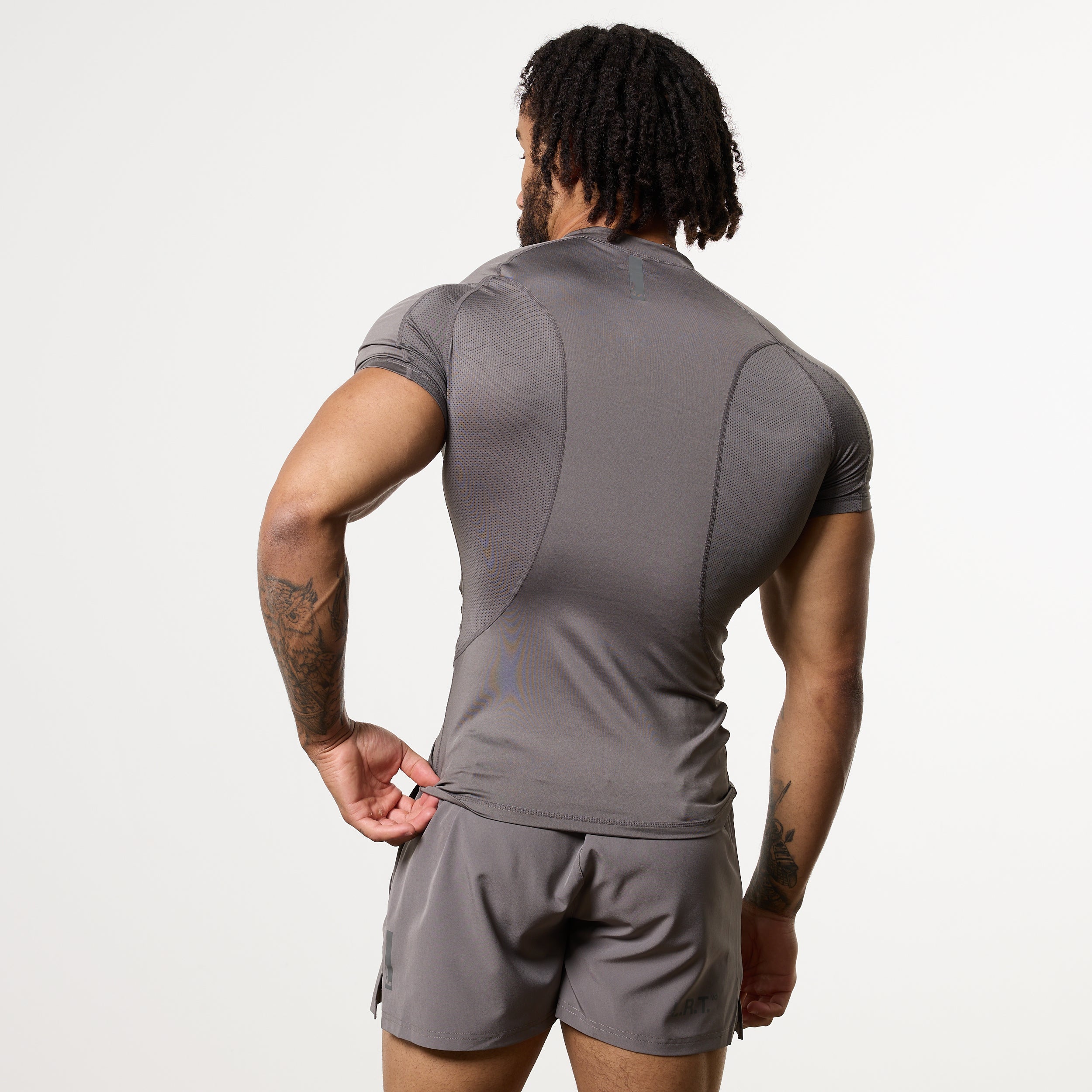 LRT Grey Performance Short Sleeve Base Layer Top