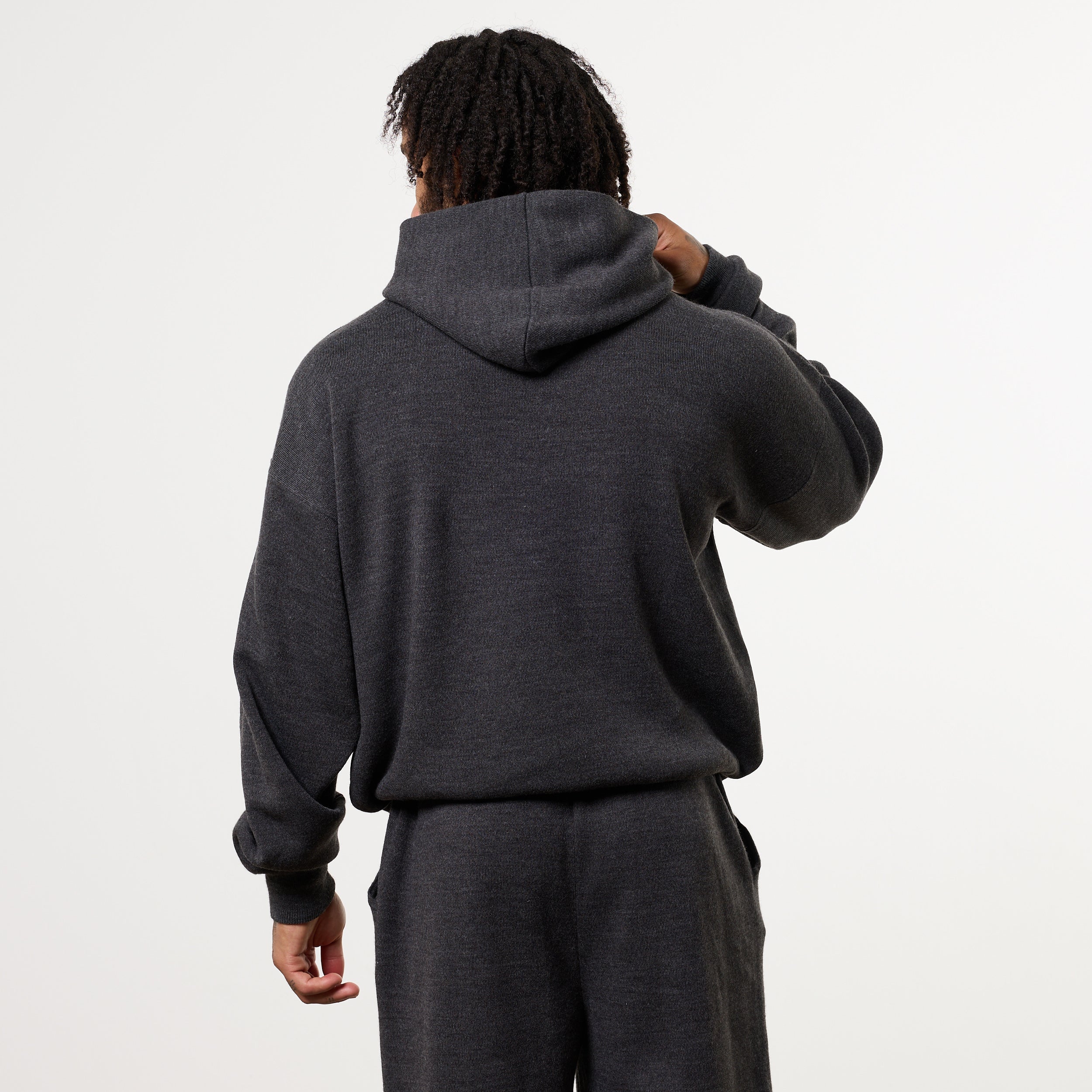 THORN KNIT STORM GREY OVERSIZED HOODIE